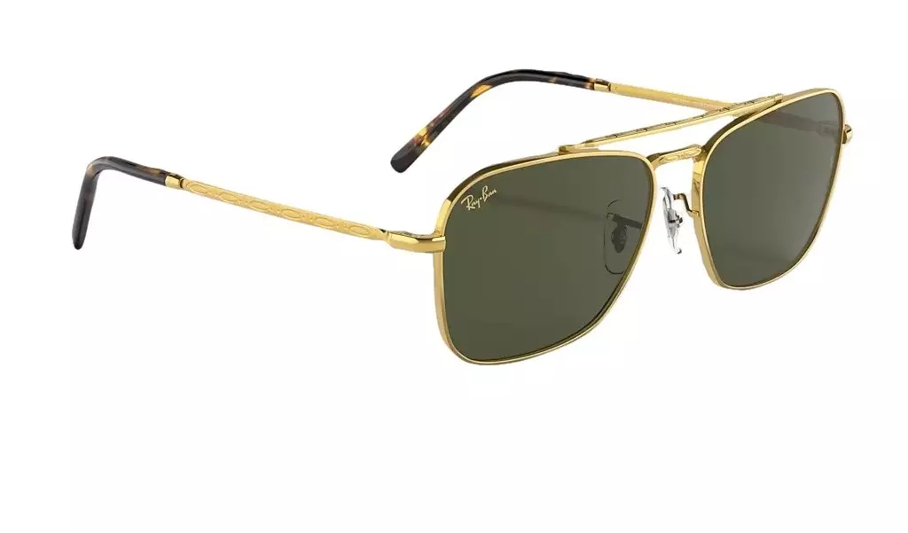 Ray-Ban New Caravan Sunglasses-Gold - GOLD