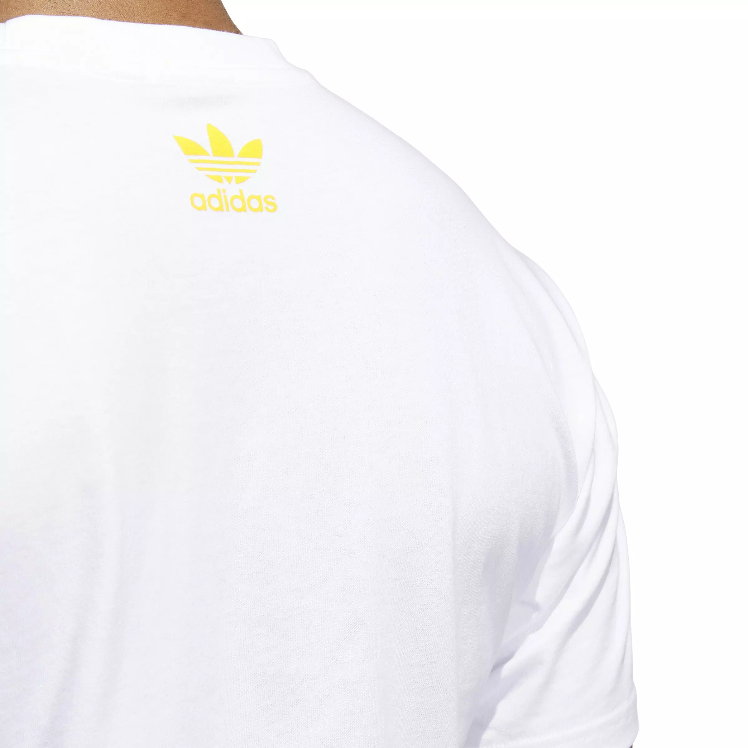 adidas Men's Collegiate Stacked Trefoil Tee - WHITE