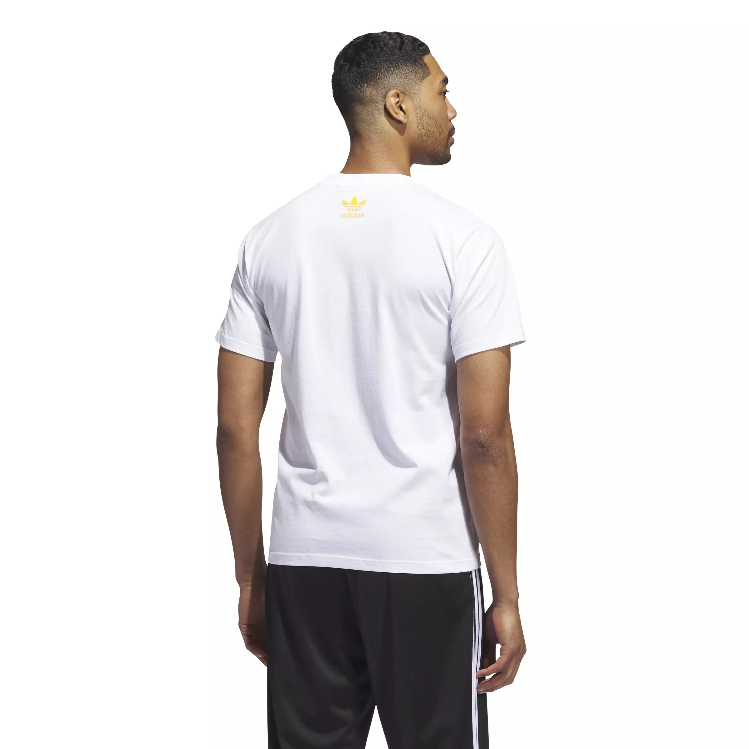 adidas Men's Collegiate Stacked Trefoil Tee - WHITE