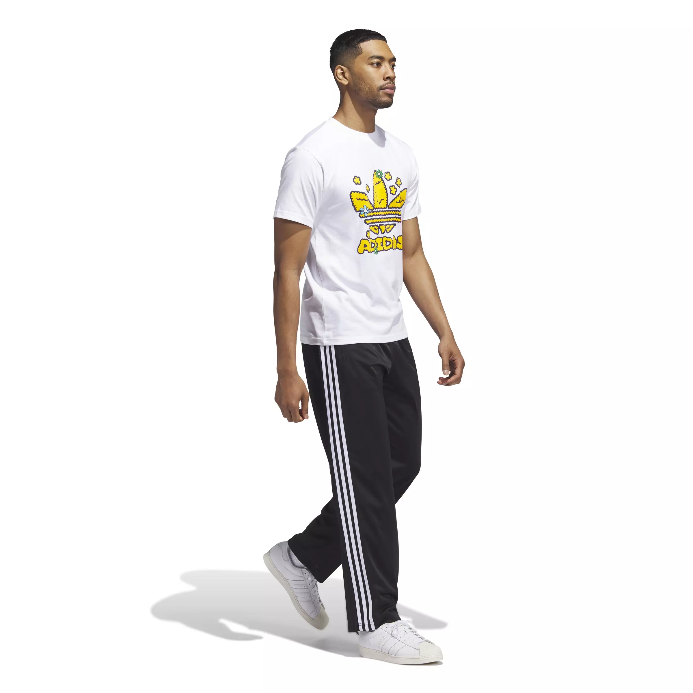 adidas Men's Collegiate Stacked Trefoil Tee - WHITE