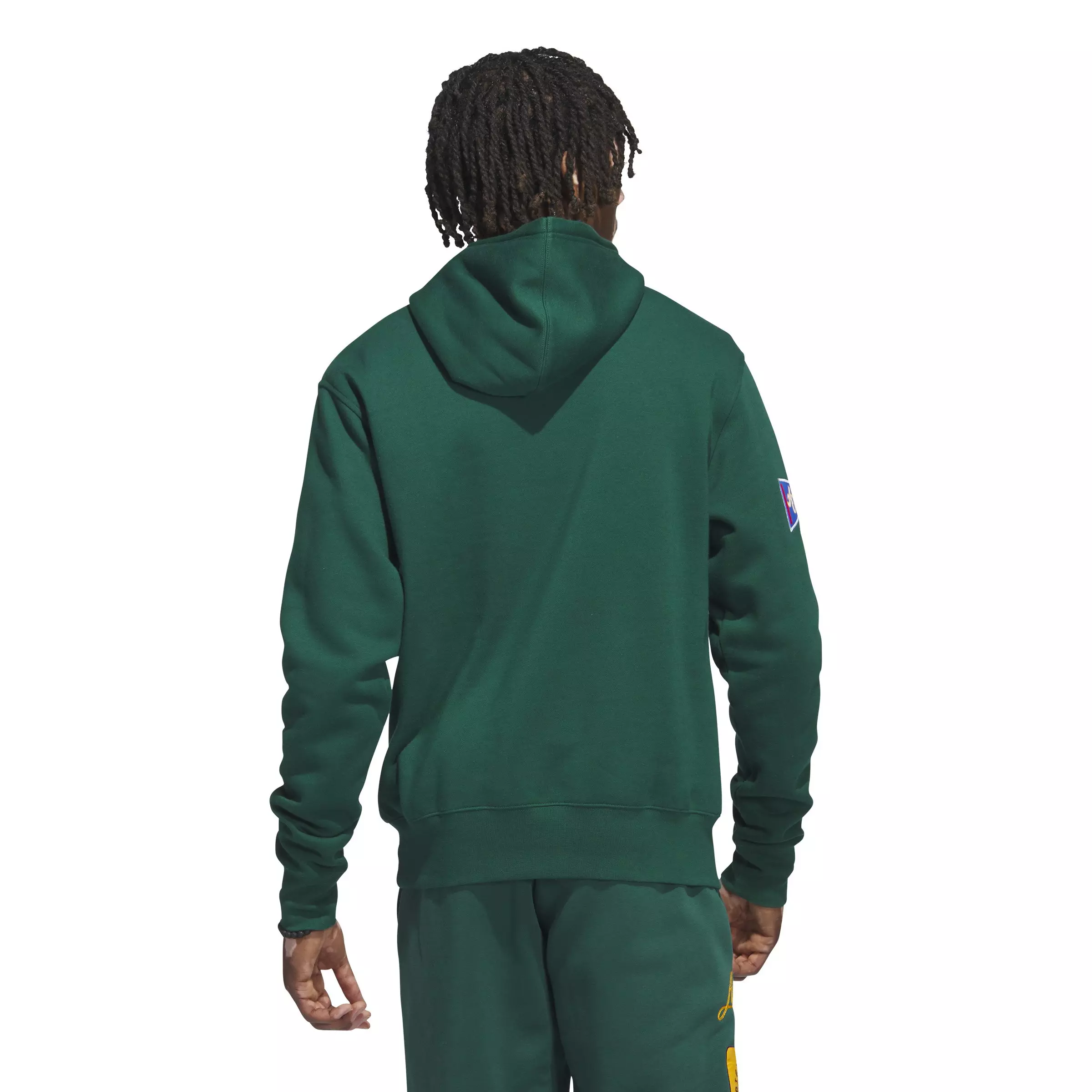 adidas Men's Collegiate Badge Pullover Hoodie - GREEN