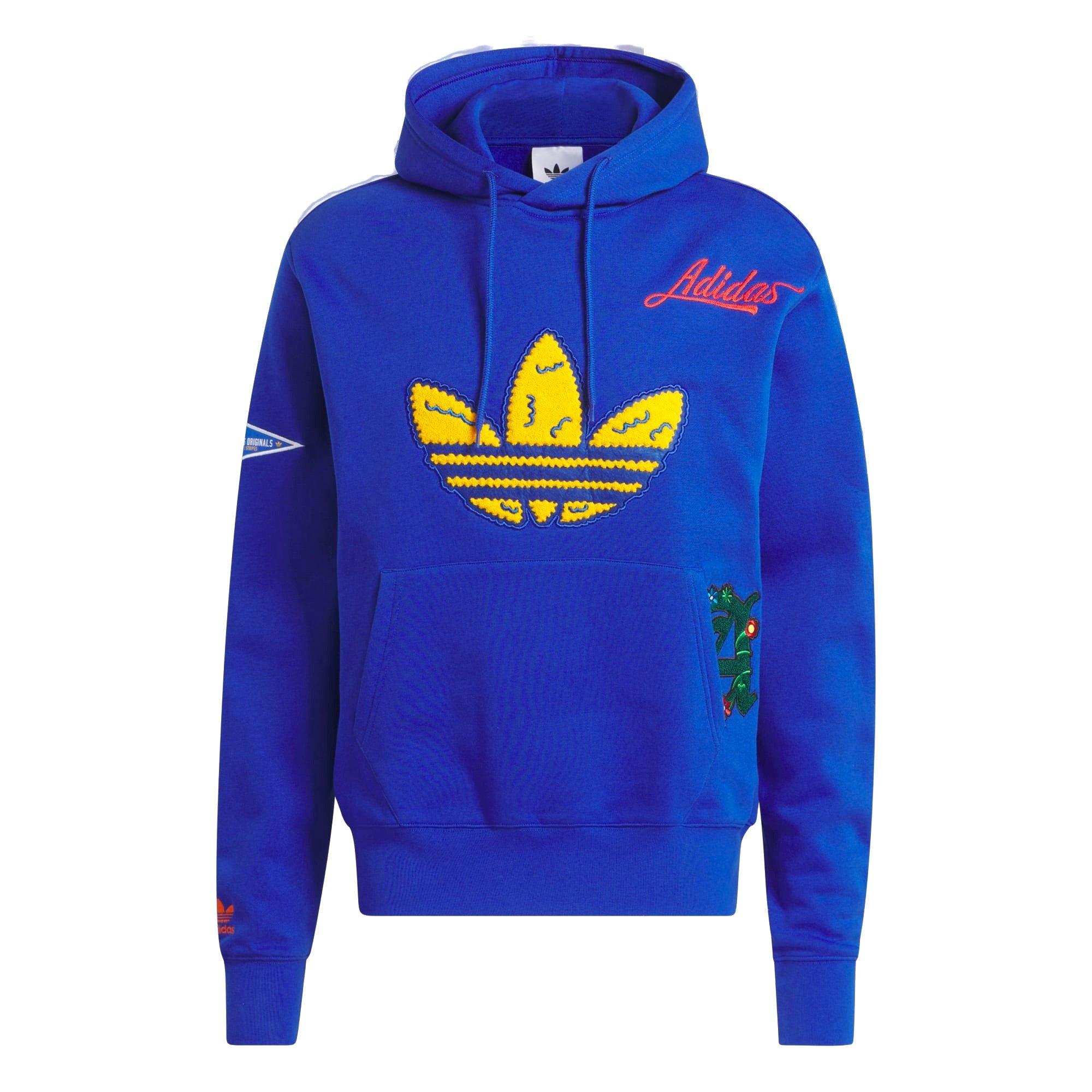 adidas Originals Collegiate Badge Pullover Men's Blue Hoodie