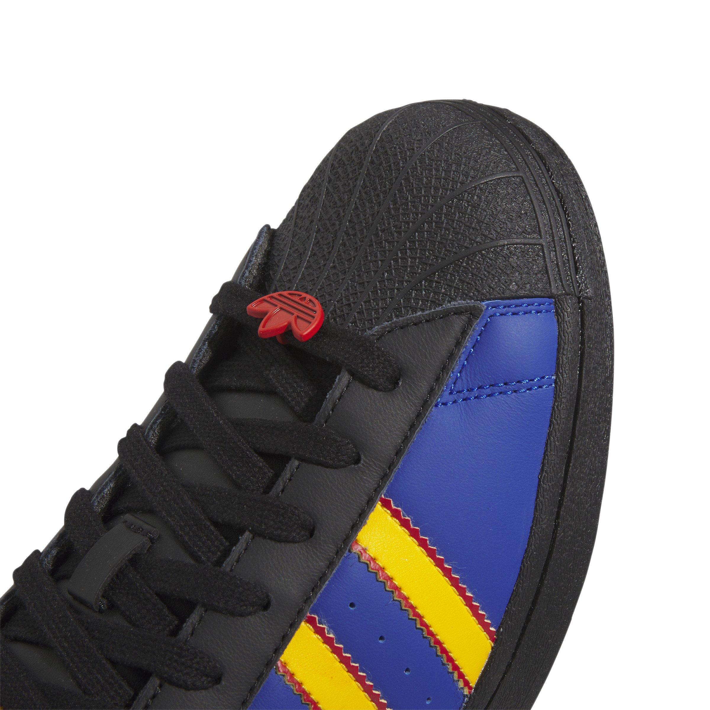 Adidas superstar 2 black and blue sale