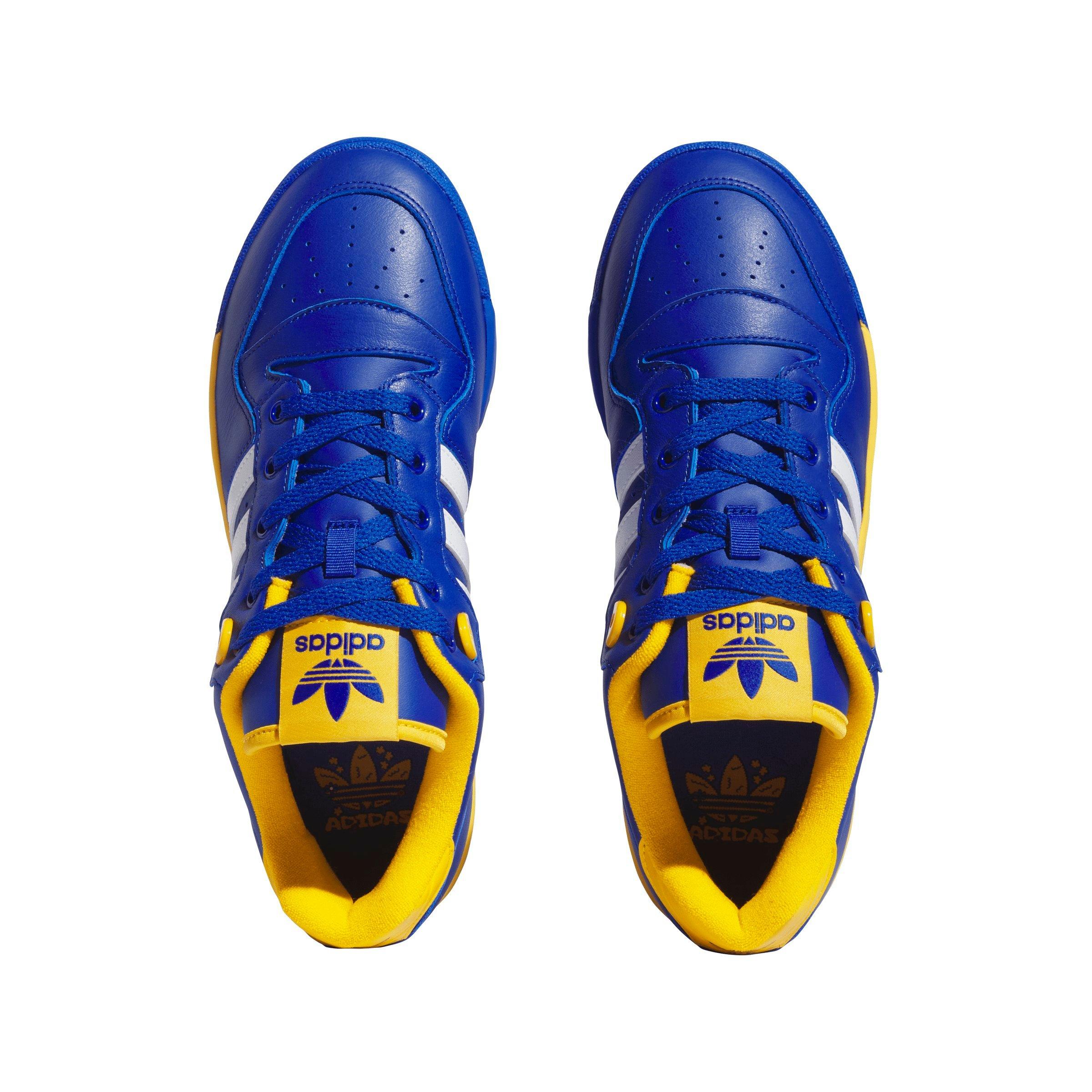 Blue and yellow adidas shoes sale