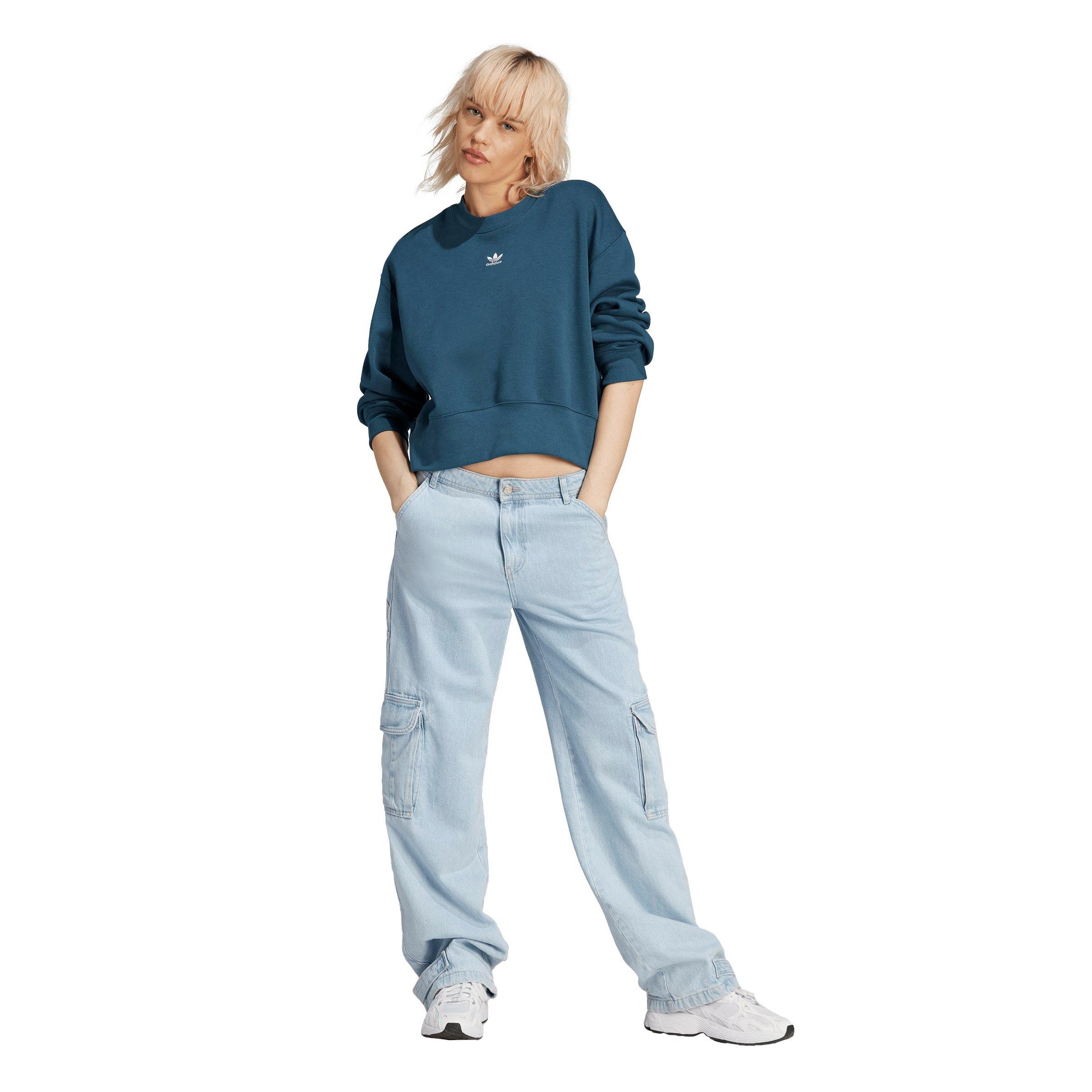adidas Women's Adicolor Essentials Crew Sweatshirt-Teal - TEAL Thumbnail View 6
