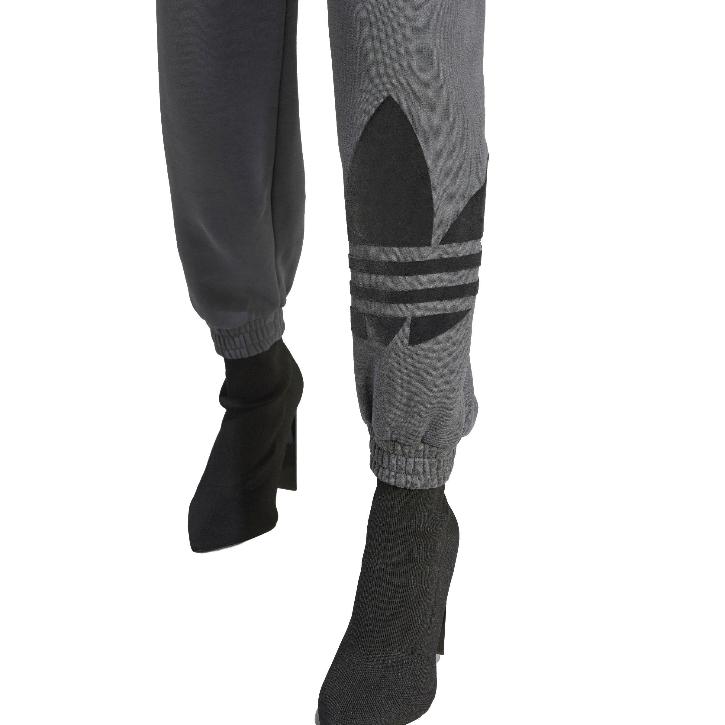 adidas Women's Bottom Trefoil Logo Pants-Grey - GREY Thumbnail View 4