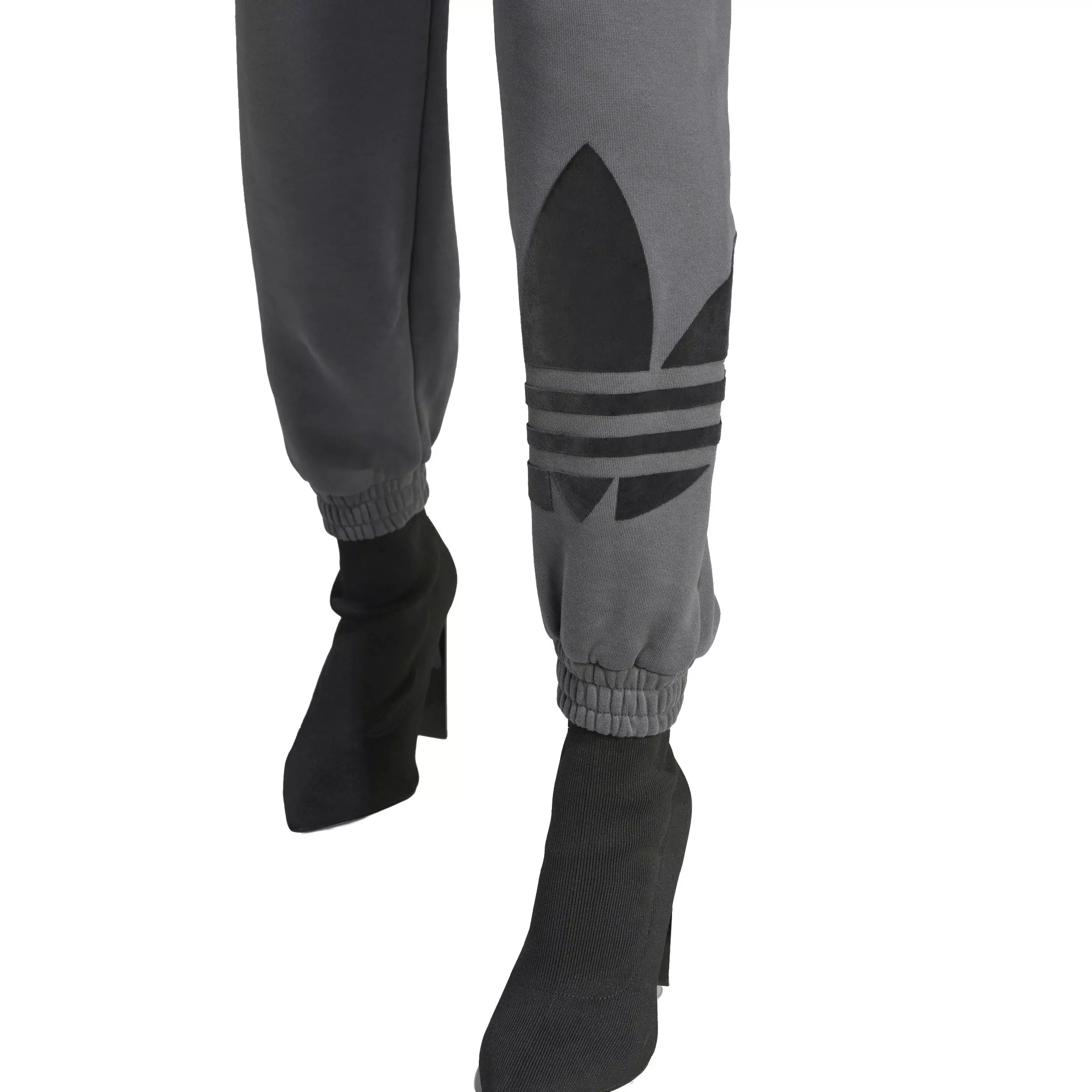 adidas Women's Bottom Trefoil Logo Pants-Grey - GREY