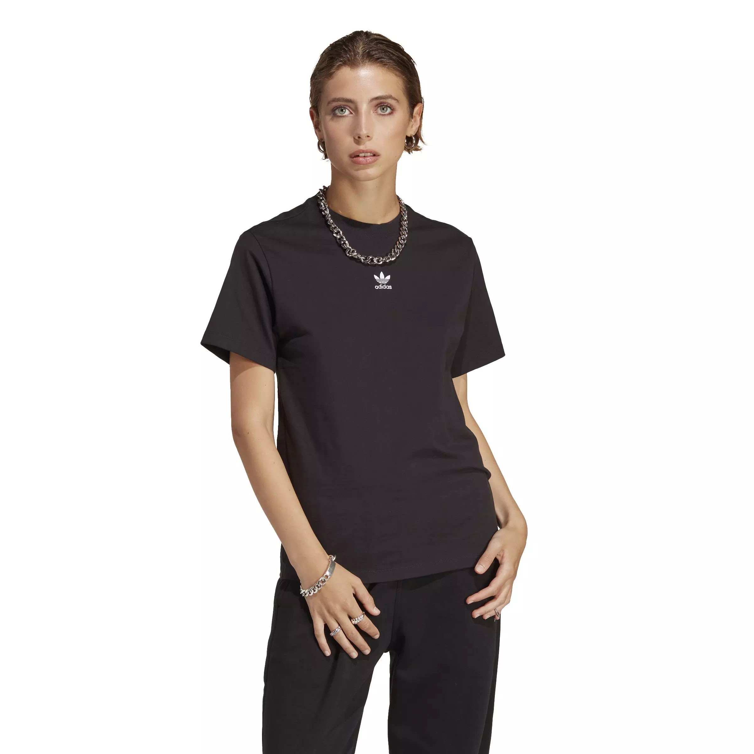 adidas Women's Adicolor Essentials Regular Tee - BLACK