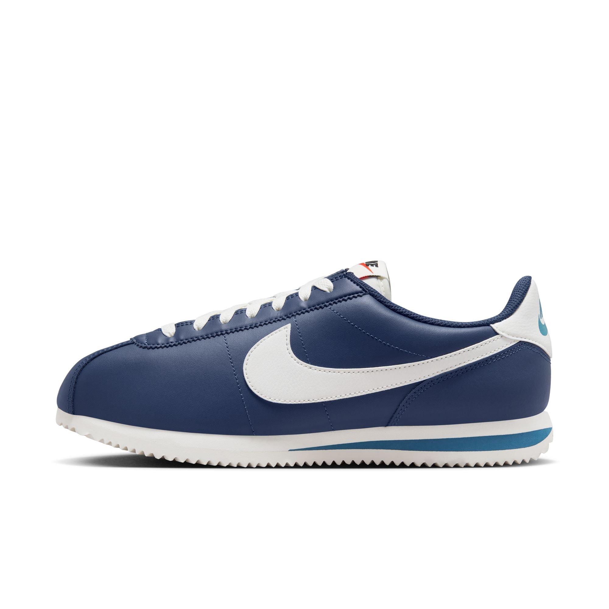 Nike Cortez "Midnight Navy/Sail/Noise Aqua" Men's Shoe - NAVY/WHITE Thumbnail View 9