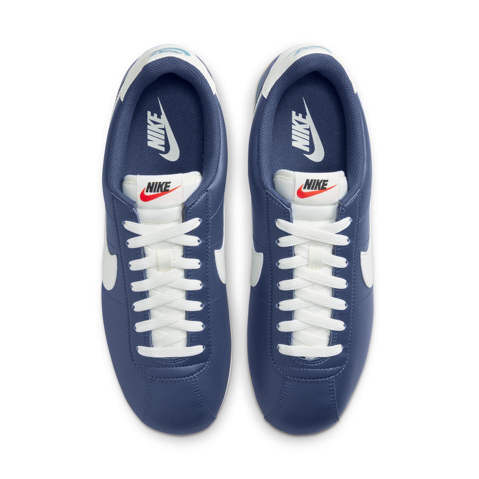 Nike Cortez "Midnight Navy/Sail/Noise Aqua" Men's Shoe - NAVY/WHITE Thumbnail View 4