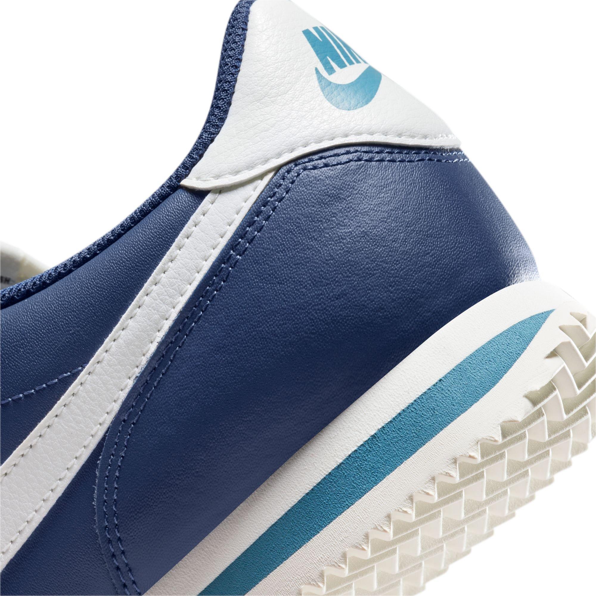 Nike Cortez "Midnight Navy/Sail/Noise Aqua" Men's Shoe - NAVY/WHITE Thumbnail View 8