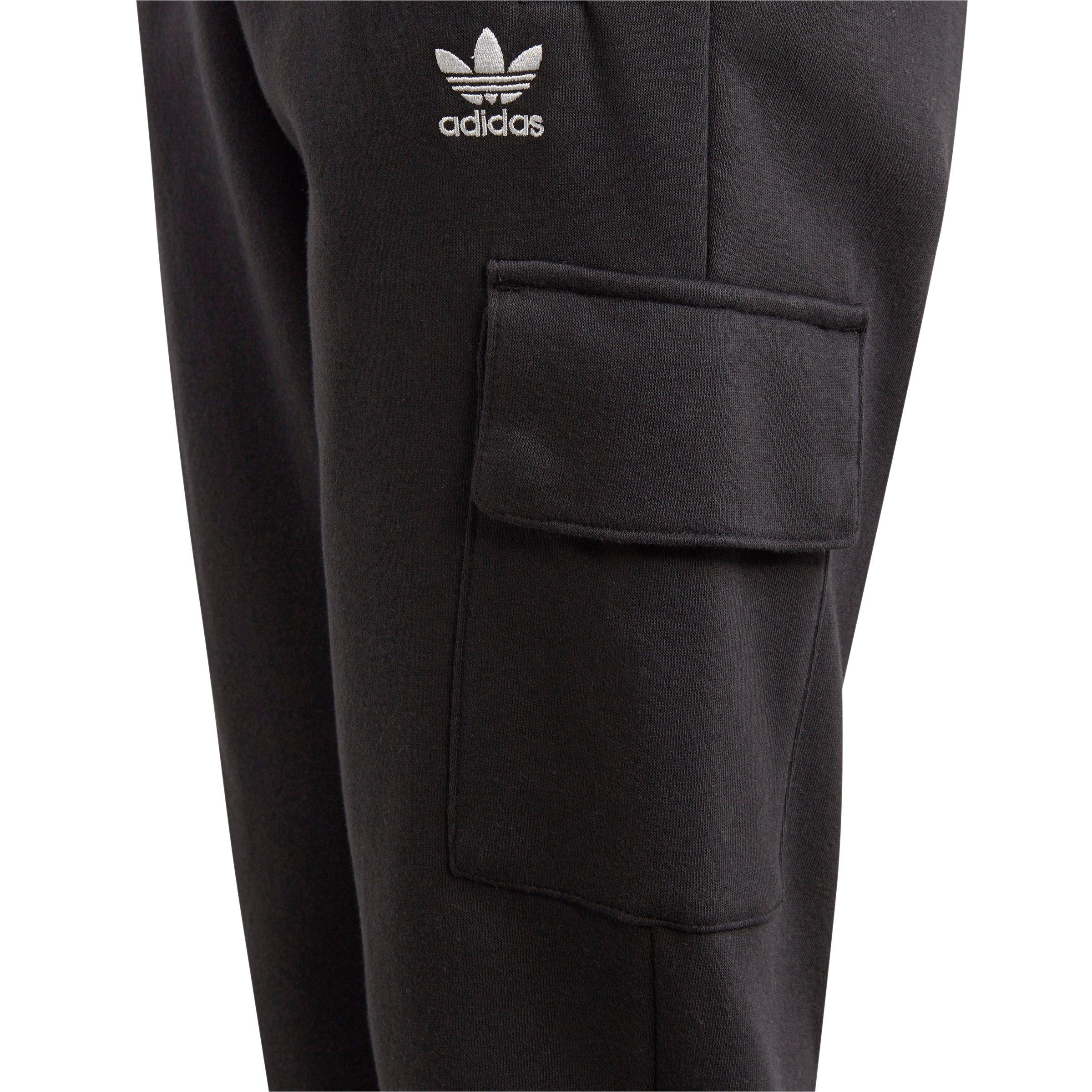 adidas Big Boys' Cargo Fleece Joggers-Black - BLACK Thumbnail View 4