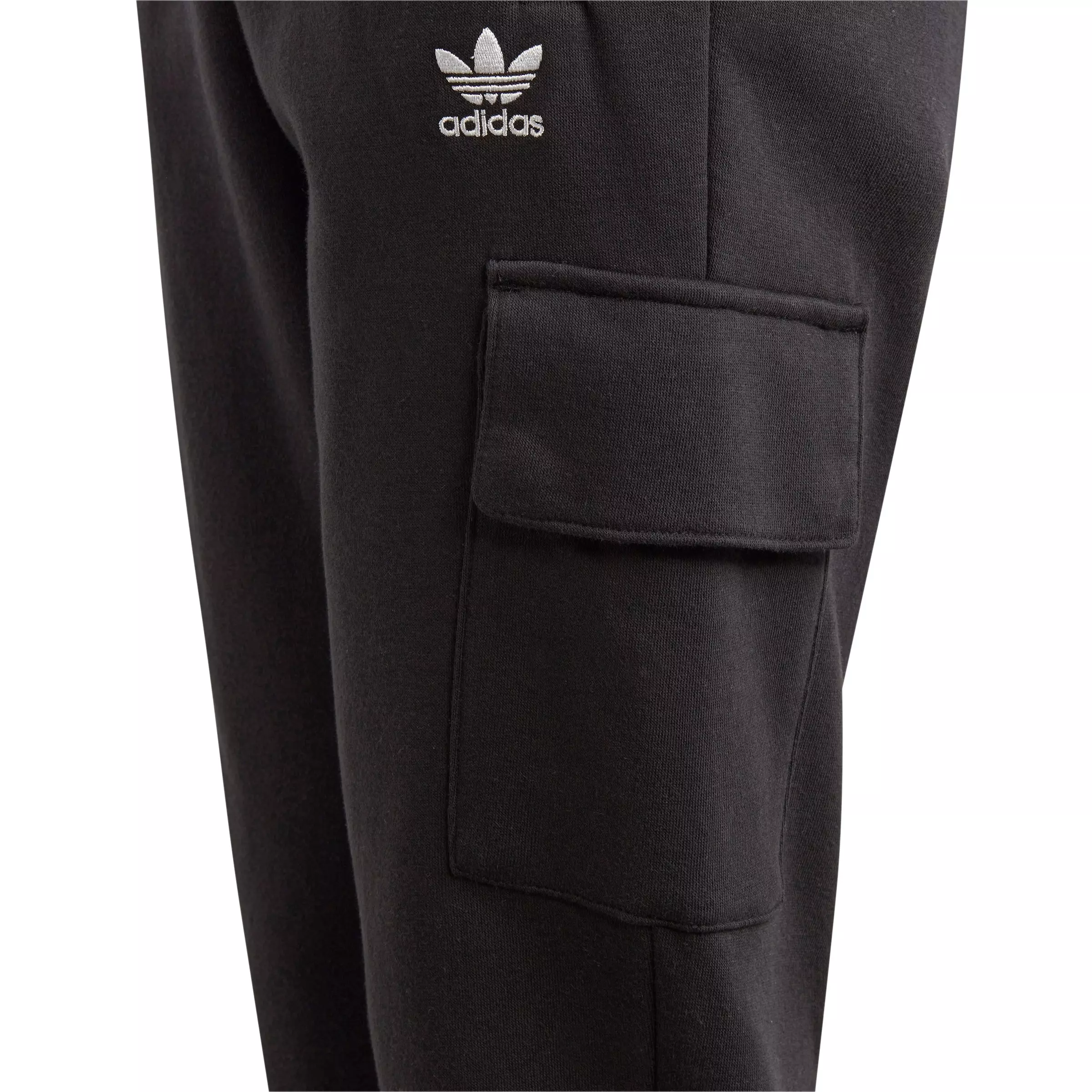 adidas Big Boys' Cargo Fleece Joggers-Black - BLACK