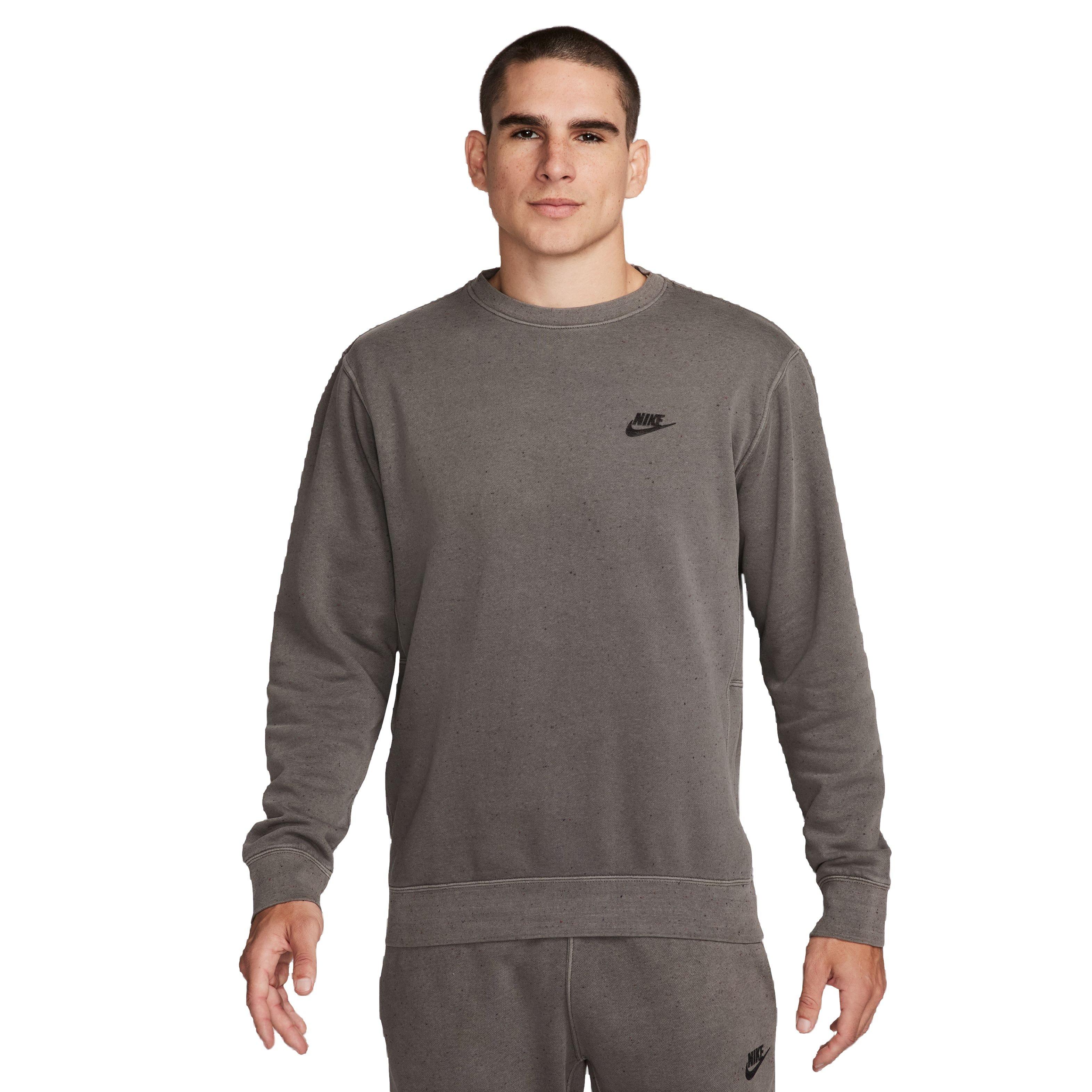 Nike Men s Sportswear Club Revival Fleece Crew Sweatshirt Grey