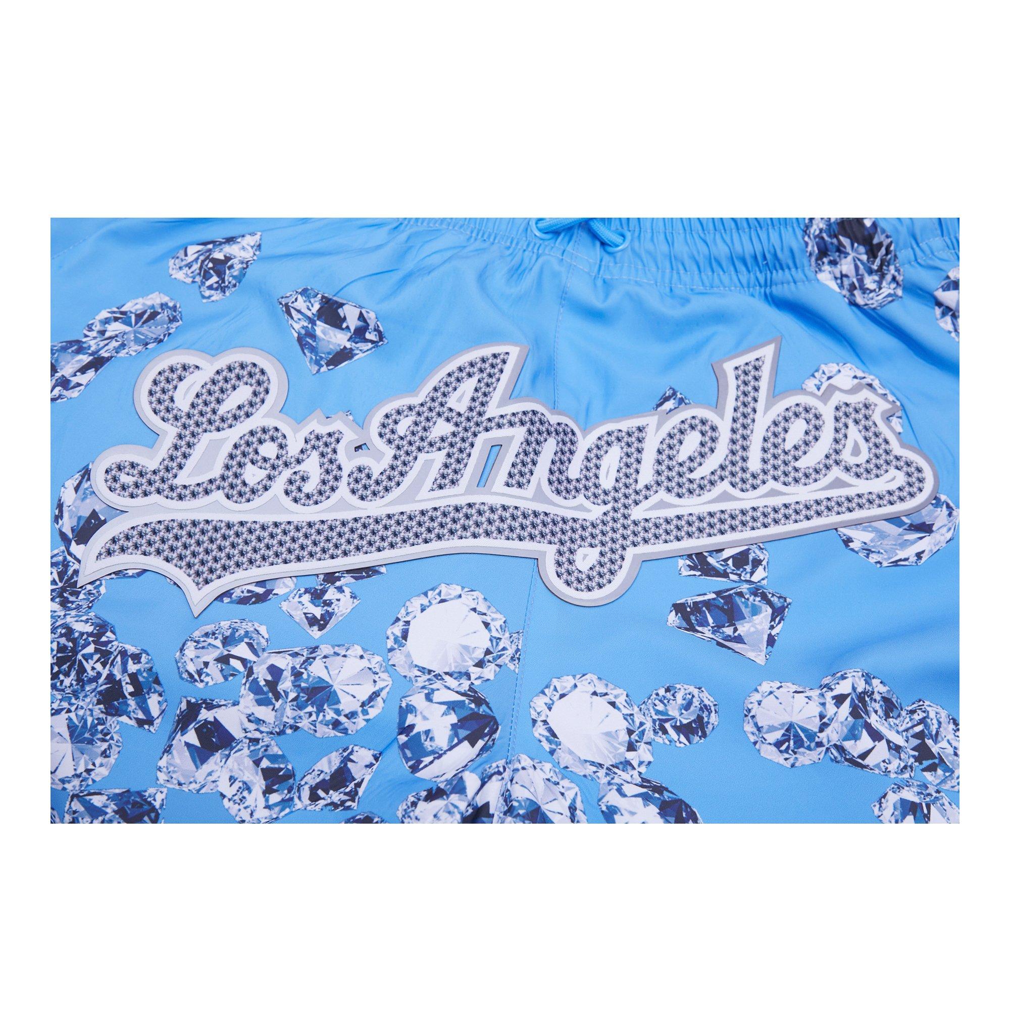 Pro Standard Men's Los Angeles Dodgers Diamond Shorts - BLUE Thumbnail View 3