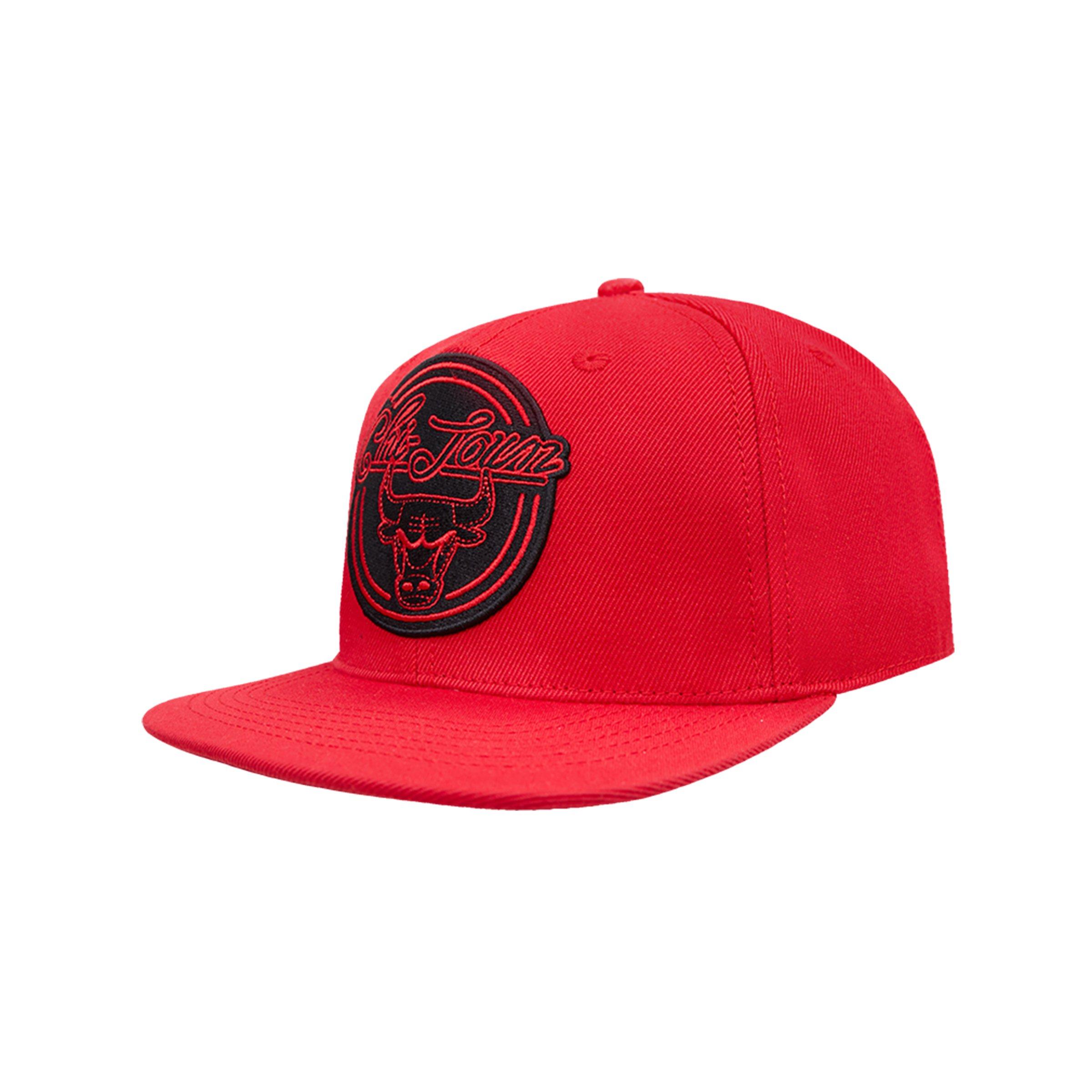 Pro Standard Chicago Bulls Retro 4 Red Cement Neon Sign Snapback - RED Thumbnail View 1