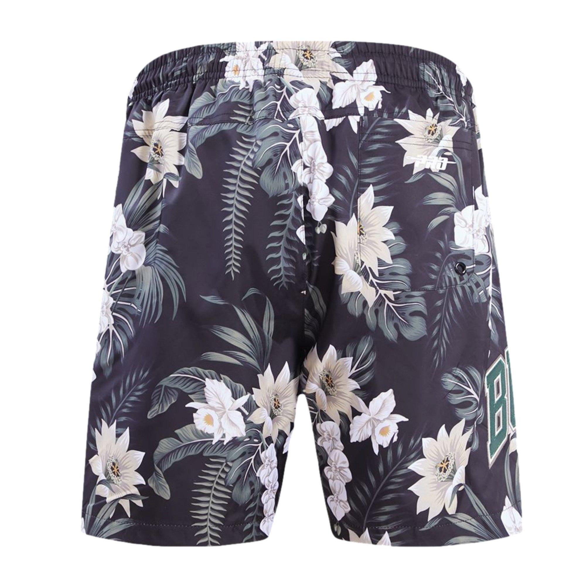 Pro Standard Men's Chicago Bulls Cabana Woven Shorts-Black - BLACK/TAN Thumbnail View 3