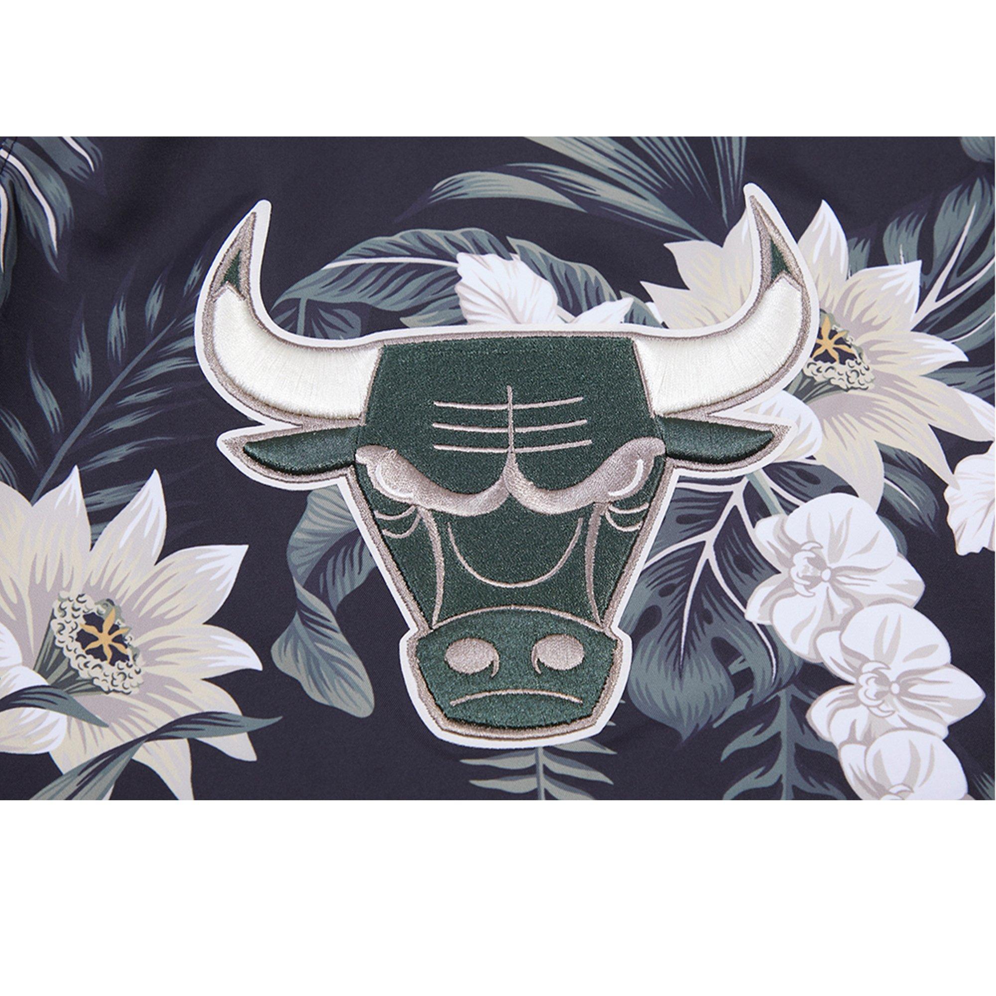 Pro Standard Men's Chicago Bulls Cabana Woven Shorts-Black - BLACK/TAN Thumbnail View 4