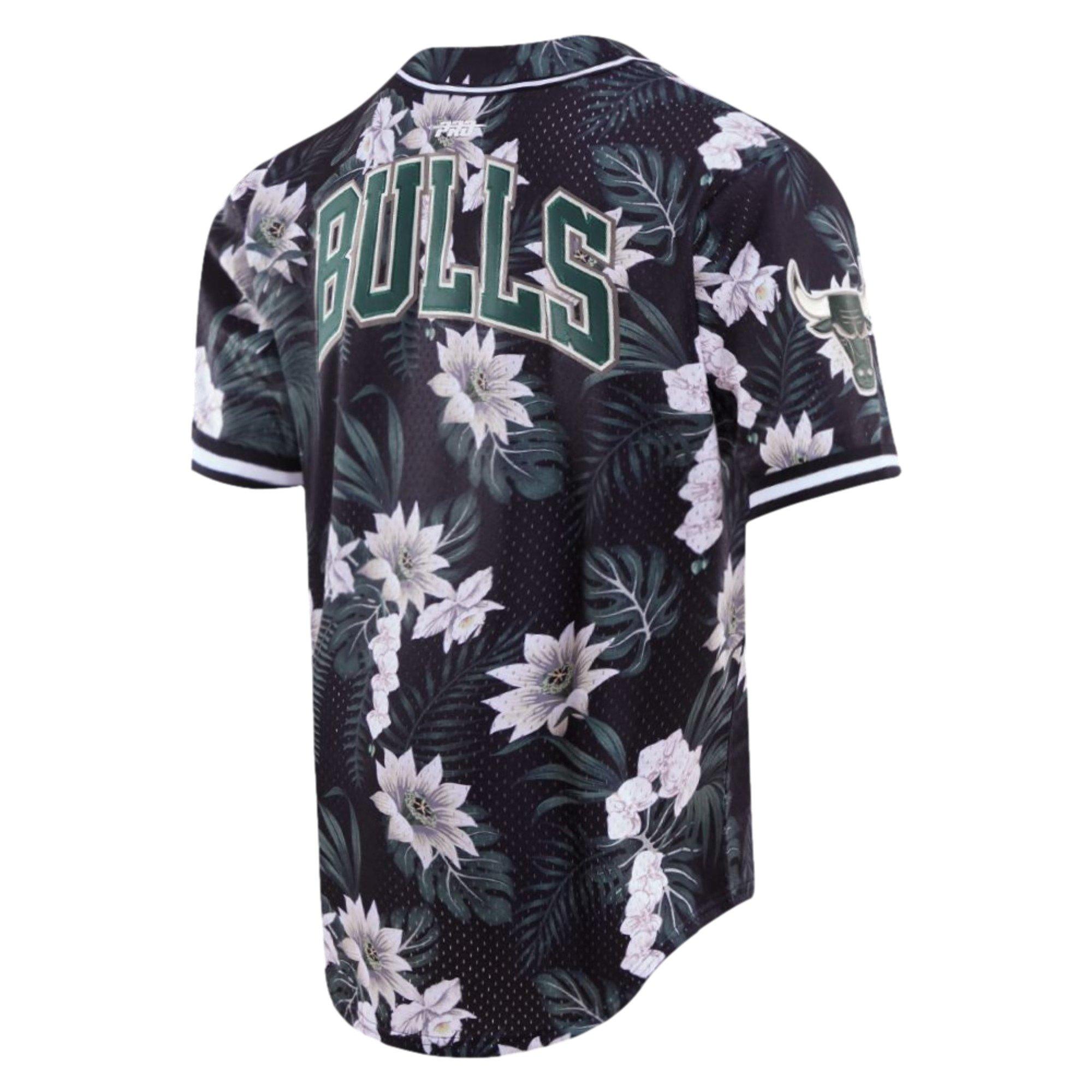 Pro Standard Men's Chicago Bulls Cabana Jersey - BLACK/TAN Thumbnail View 1