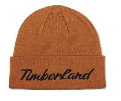 Timberland Cuff Script Logo Wheat Beanie