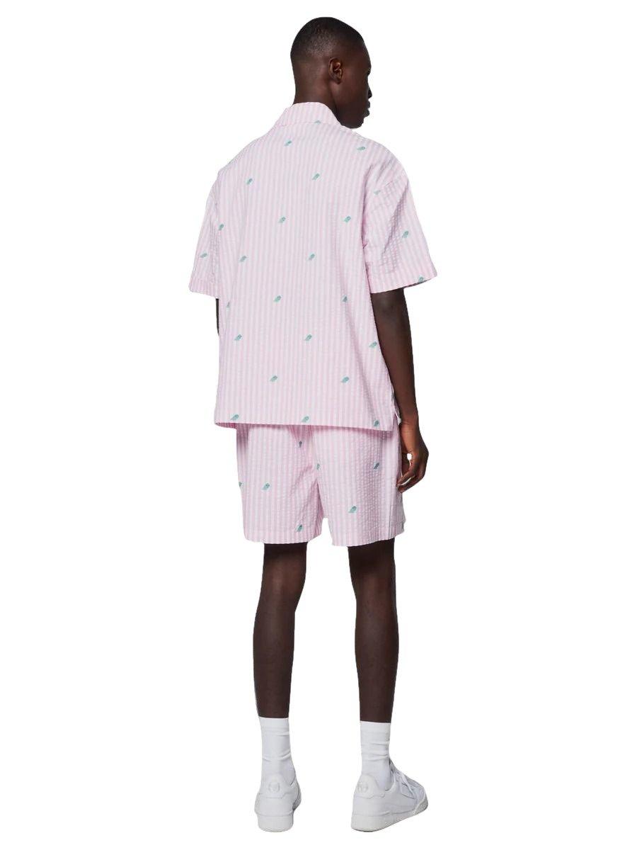 Sergio Tacchini Men's Granda Camp Shirt - Pink - PINK Thumbnail View 2