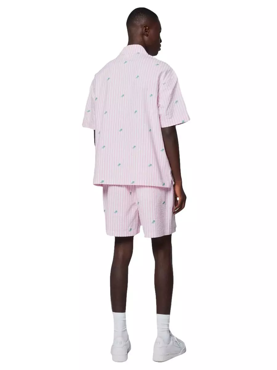Sergio Tacchini Men's Granda Camp Shirt - Pink - PINK