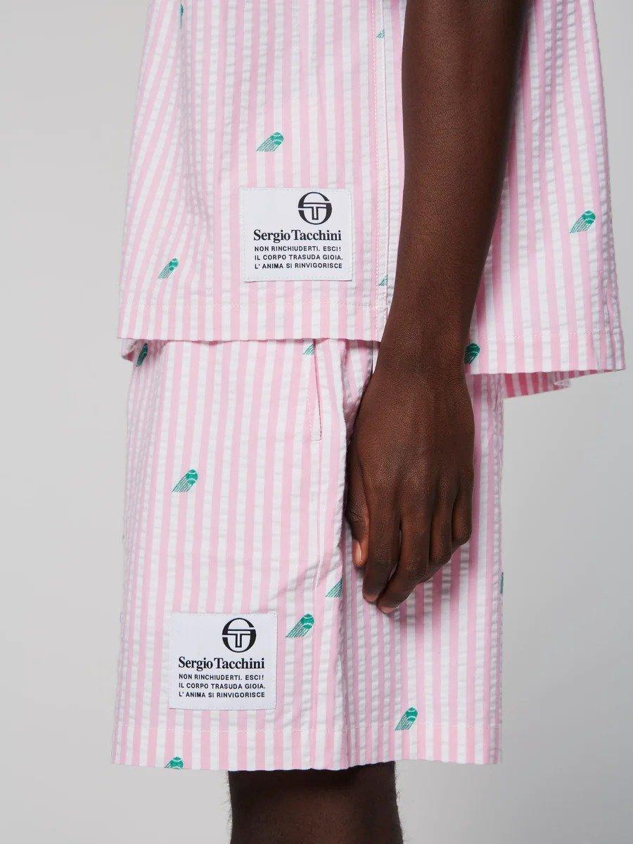 Sergio Tacchini Men's Granda Camp Shirt - Pink - PINK Thumbnail View 3