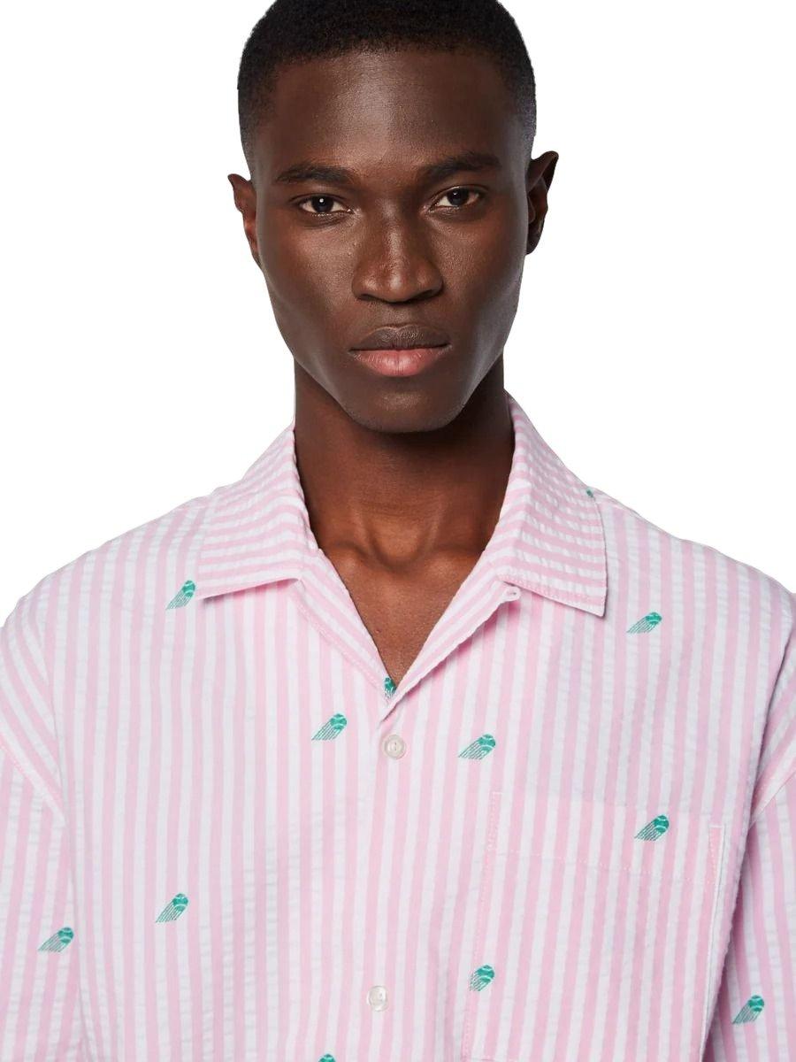 Sergio Tacchini Men's Granda Camp Shirt - Pink - PINK Thumbnail View 4