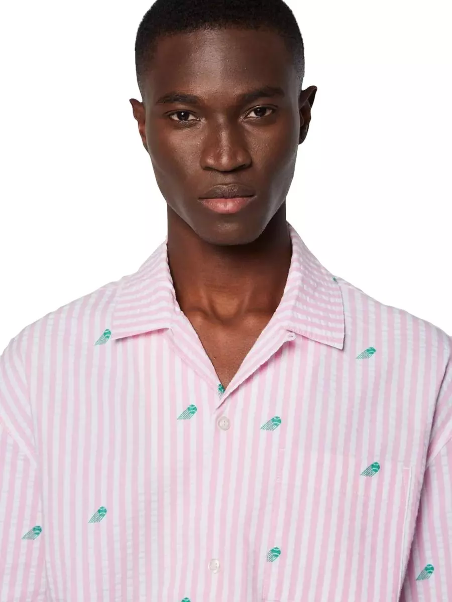 Sergio Tacchini Men's Granda Camp Shirt - Pink - PINK