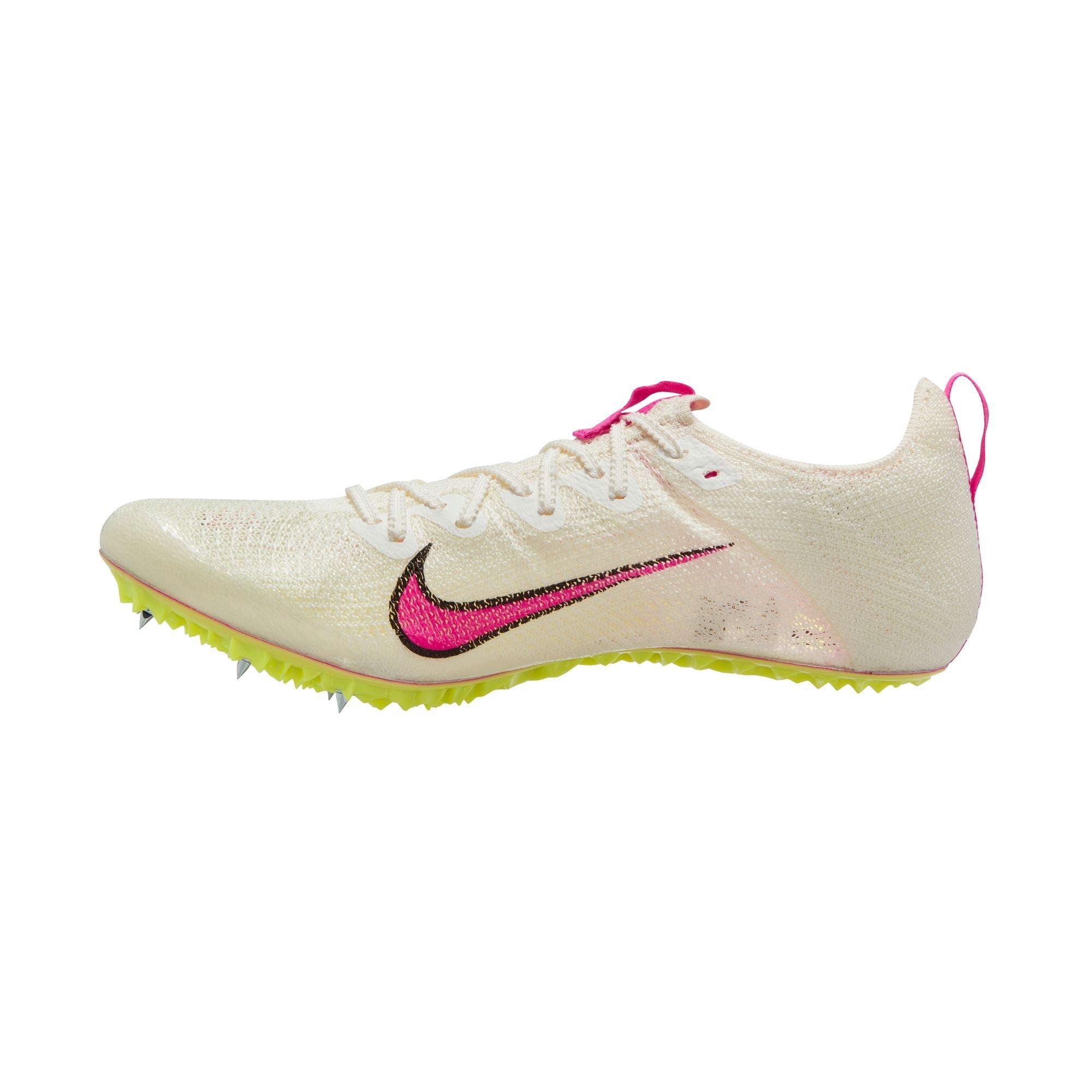 Nike Zoom Superfly Elite 2 "Sail/Fierce Pink/Lt Lemon Twist/Black" Unisex Track Spike - WHITE/PINK Thumbnail View 4