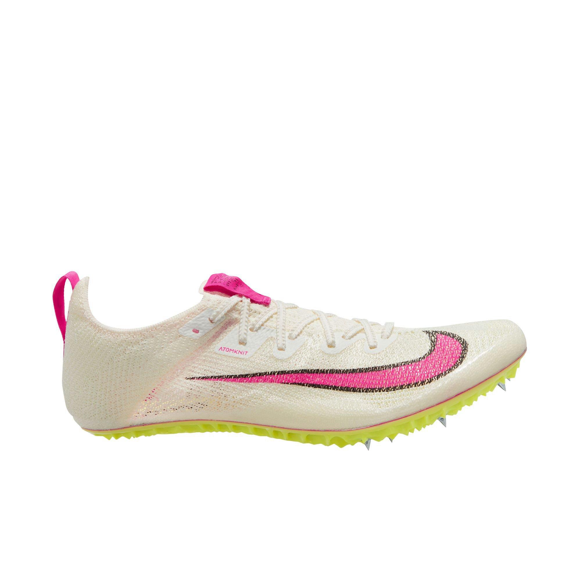 Nike Zoom Superfly Elite 2 "Sail/Fierce Pink/Lt Lemon Twist/Black" Unisex Track Spike - WHITE/PINK Thumbnail View 1
