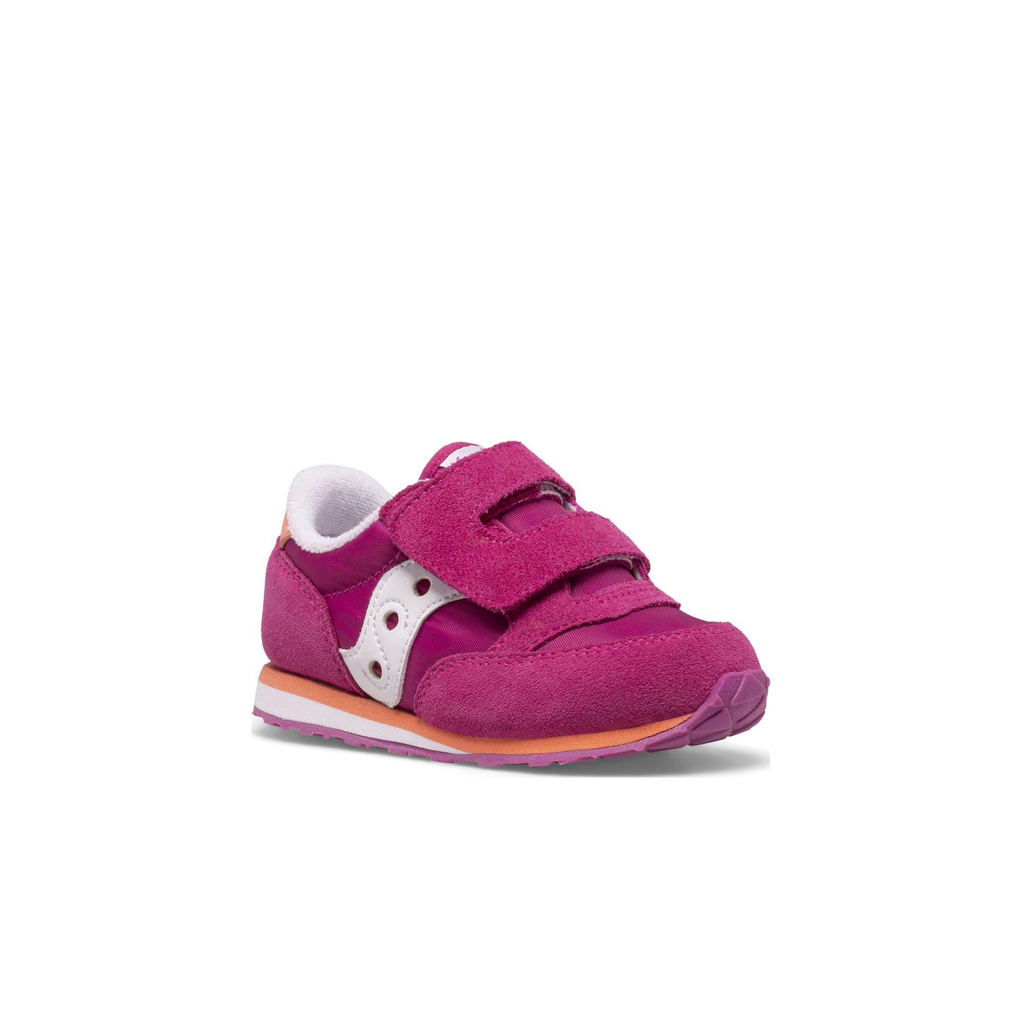 Saucony Jazz Hook and Loop "Fuchsia/Coral/White" Toddler Girls' Shoe - PINK Thumbnail View 2