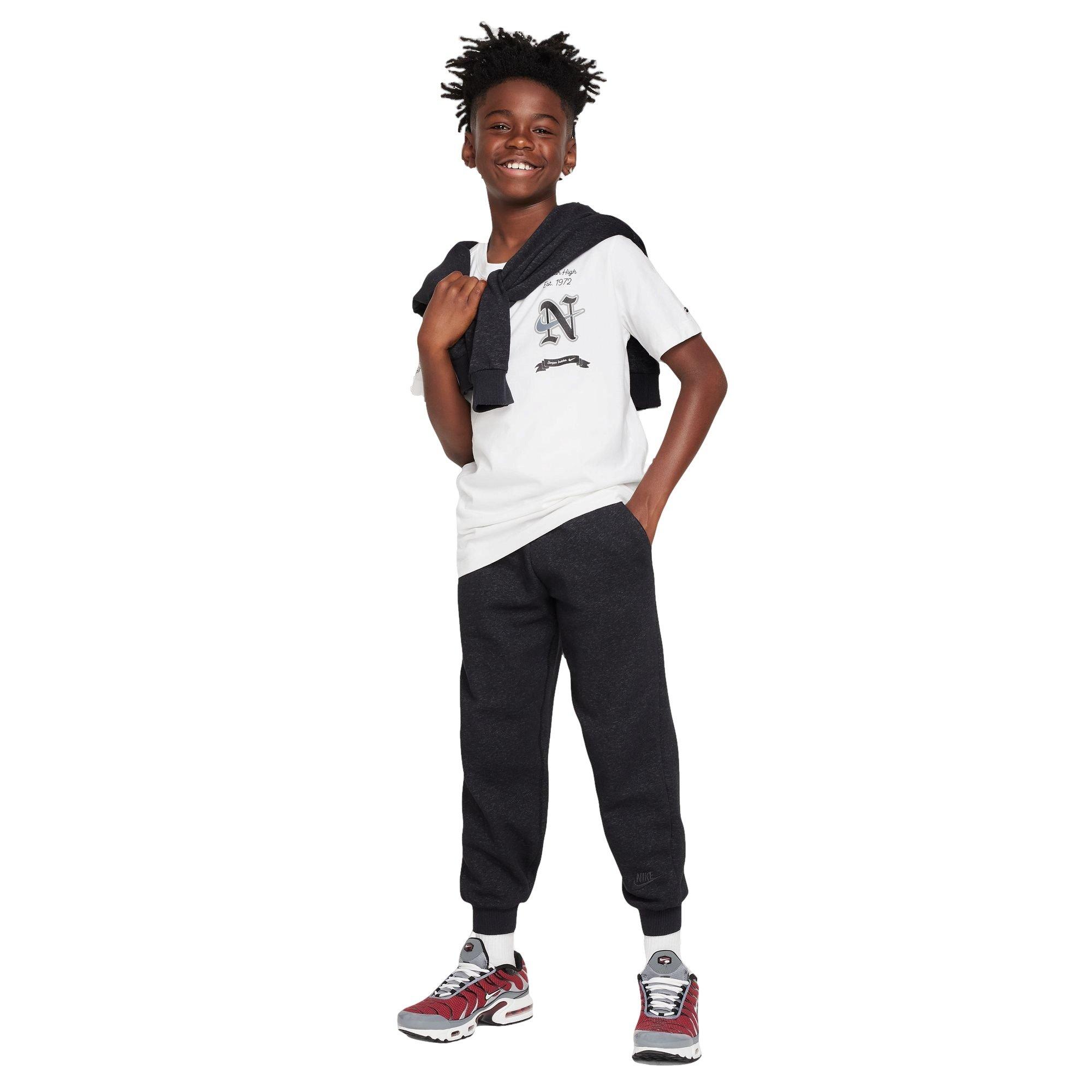 Nike Big Boys' Sportswear Swoosh Jr. High Gel Tee - WHITE Thumbnail View 5