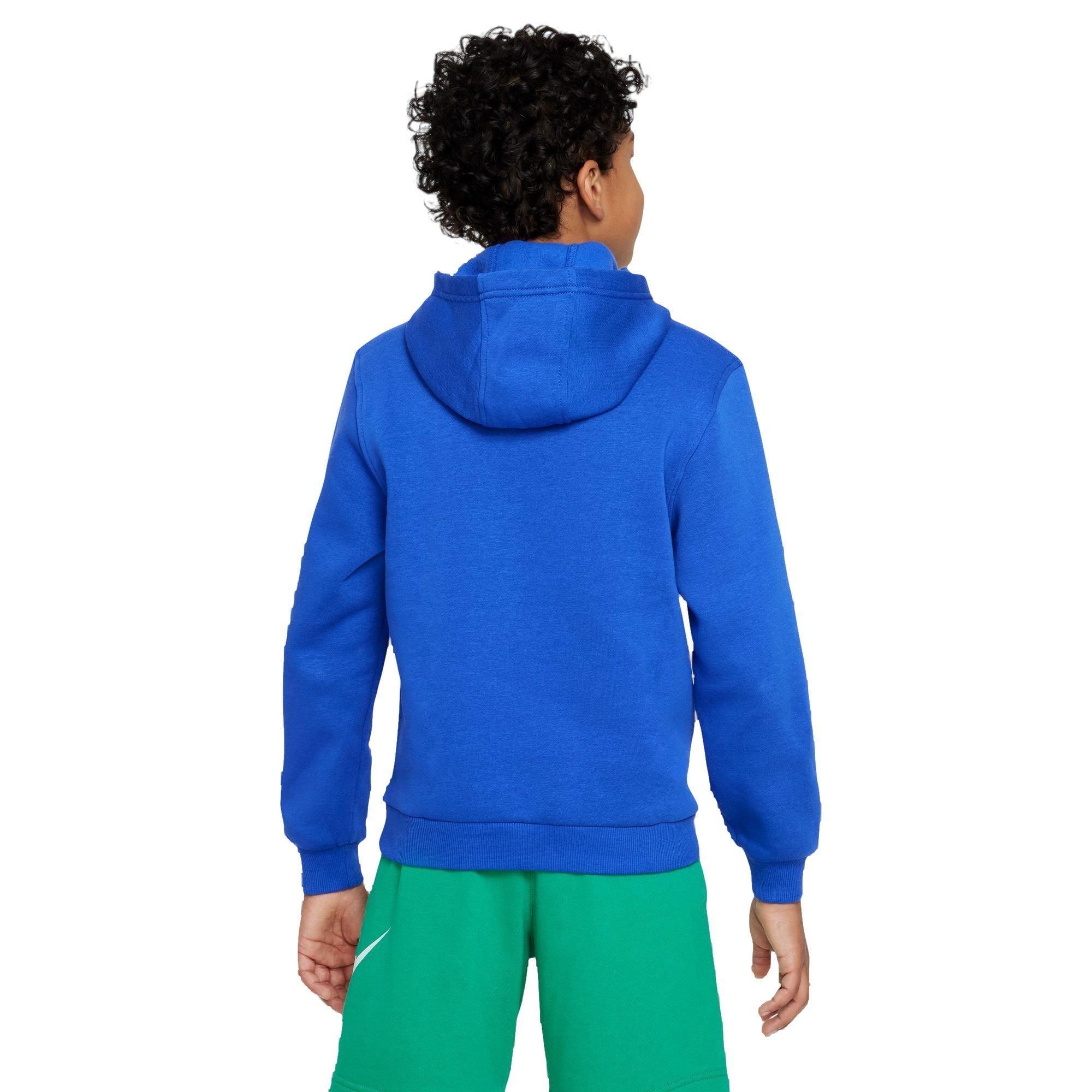 Nike Colorblock Gel Big Boys' Blue Hoodie
