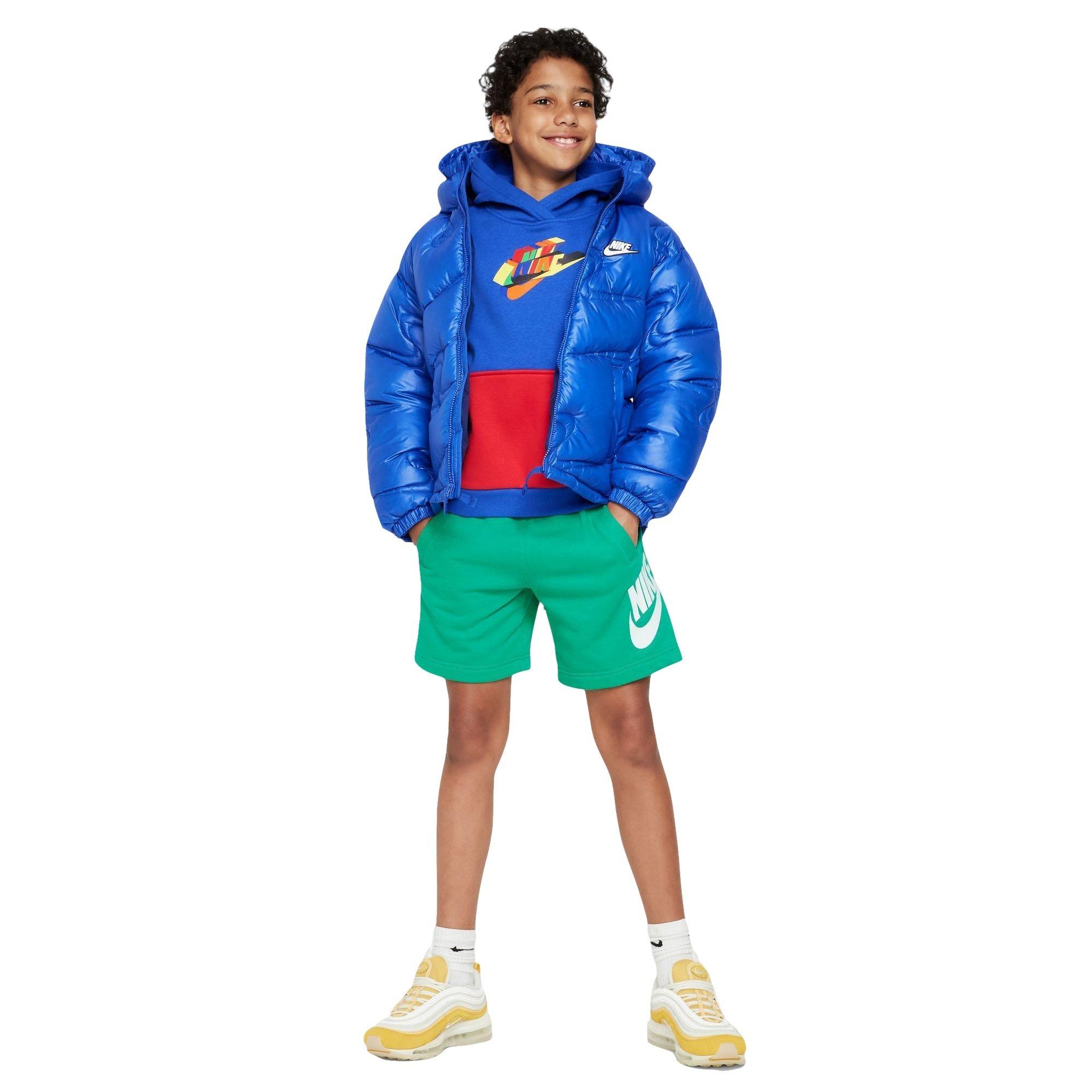Nike Colorblock Gel Big Boys' Blue Hoodie