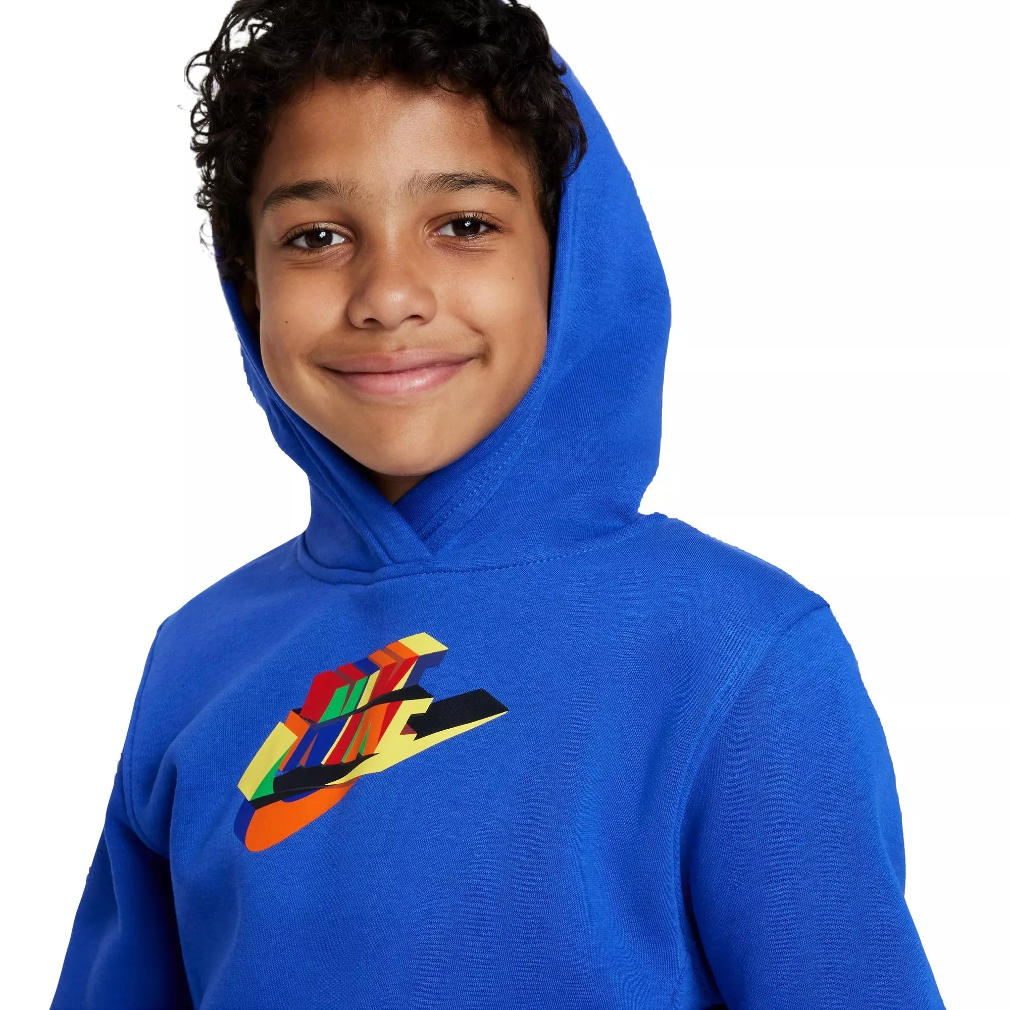 Nike Big Boys' Colorblock Gel Hoodie - Blue - BLUE