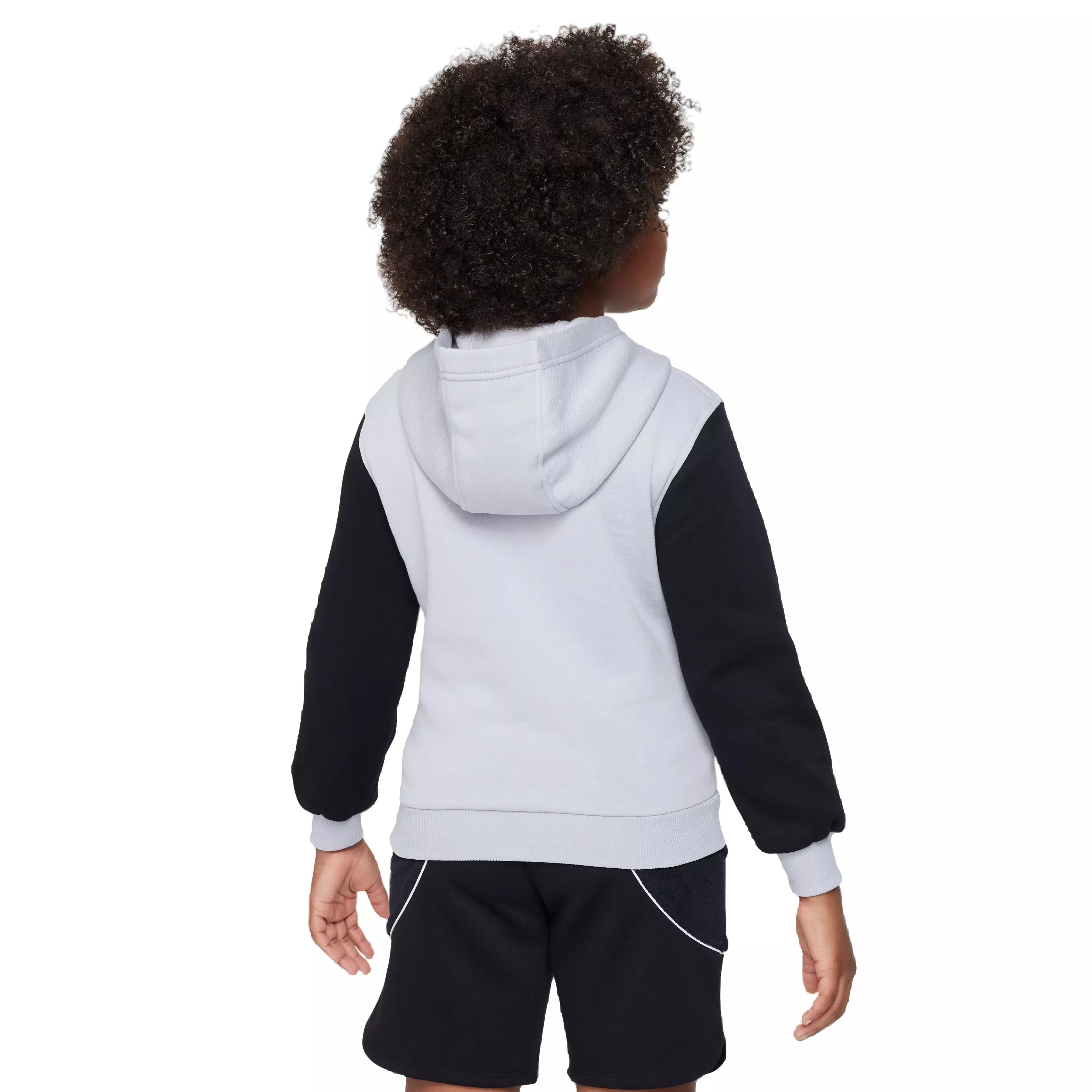 Nike Big Boys' Sportswear Club Fleece Gel Pullover Hoodie-Grey - GREY