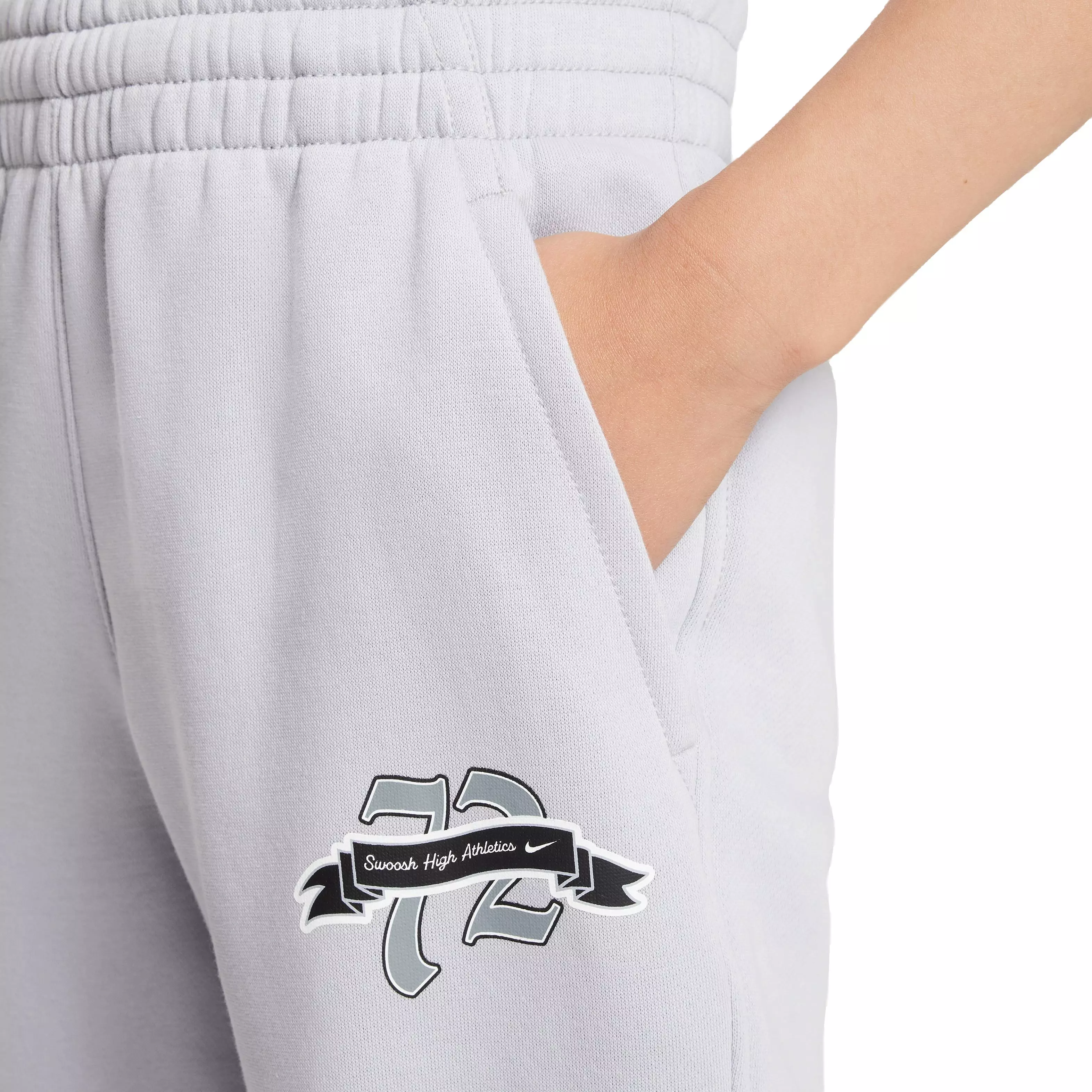 Nike Big Boys' Sportswear Swoosh High-Rise Gel Joggers - GREY