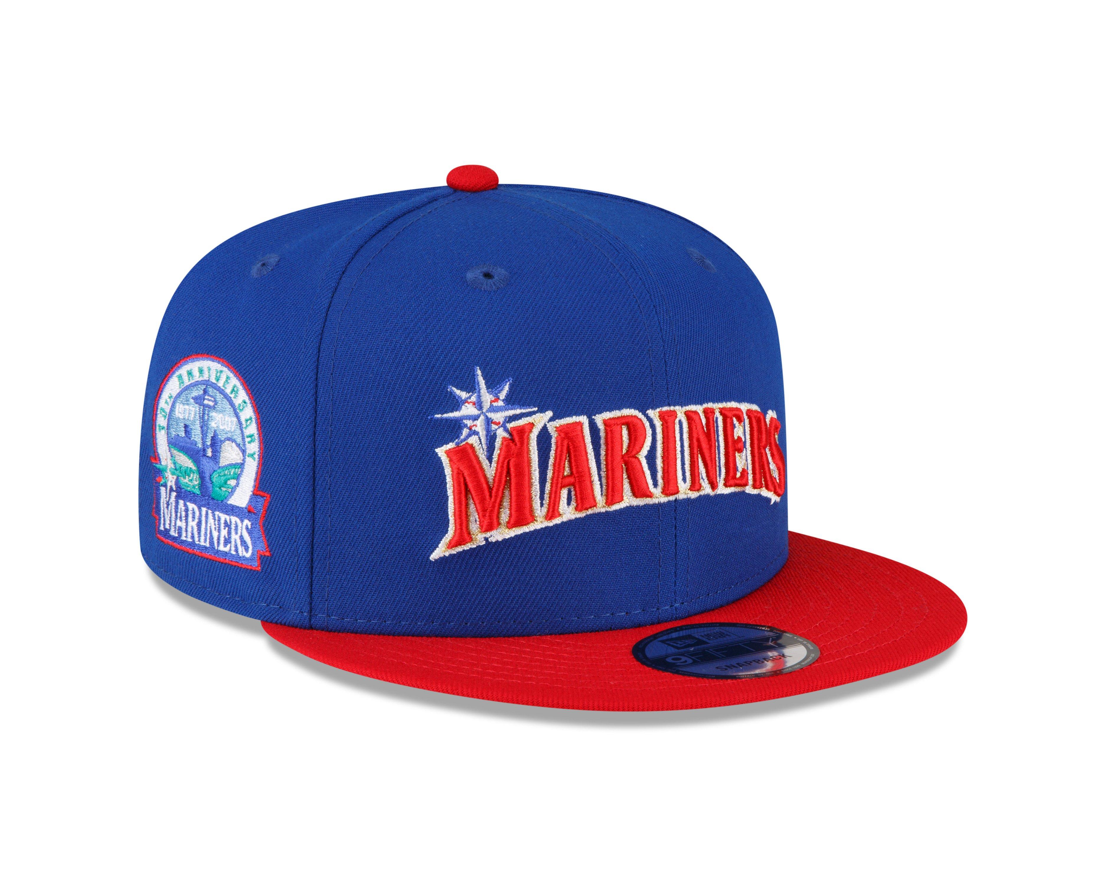 New Era Seattle Mariners 9FIFTY 30th Anniversary Light Royal/Scarlet Snapback Hat