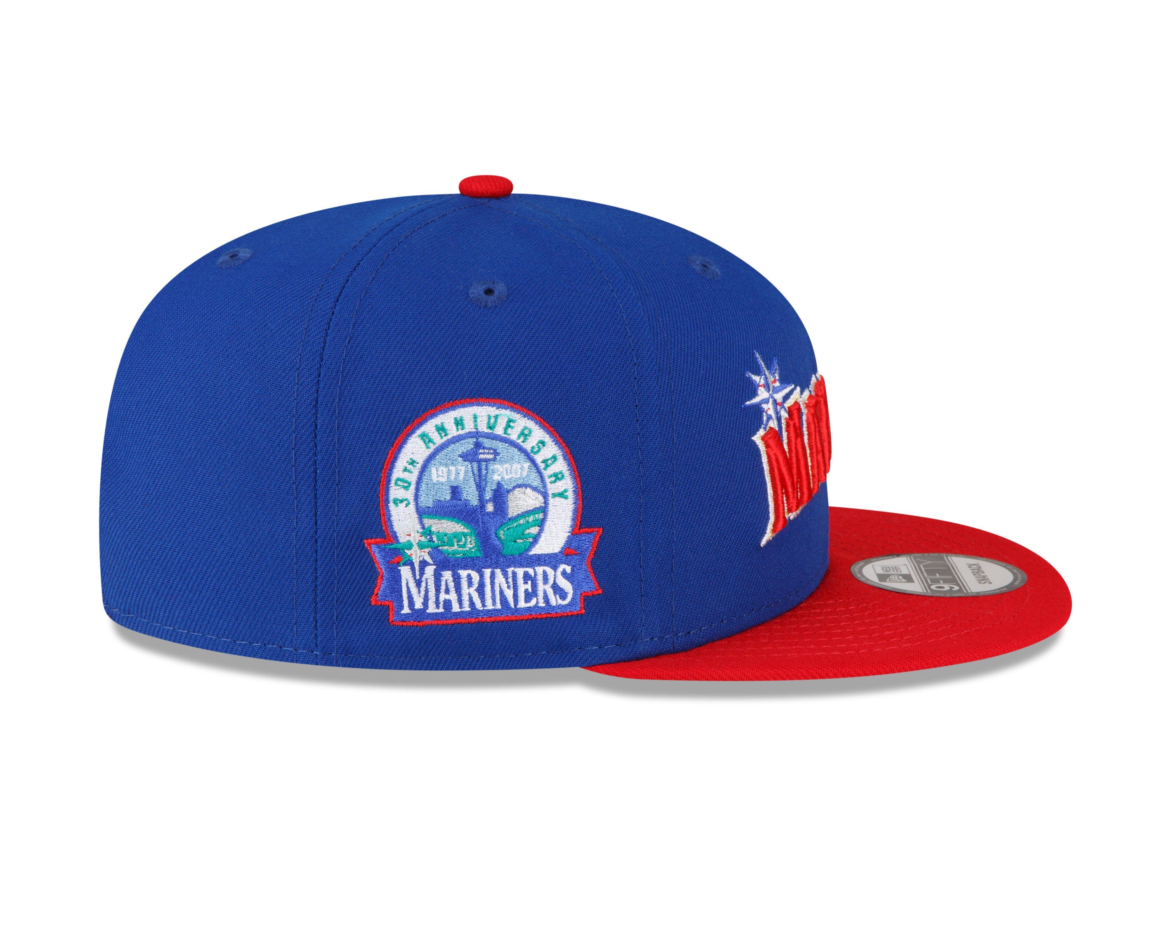 New Era Seattle Mariners 9FIFTY 30th Anniversary Light Royal/Scarlet Snapback Hat