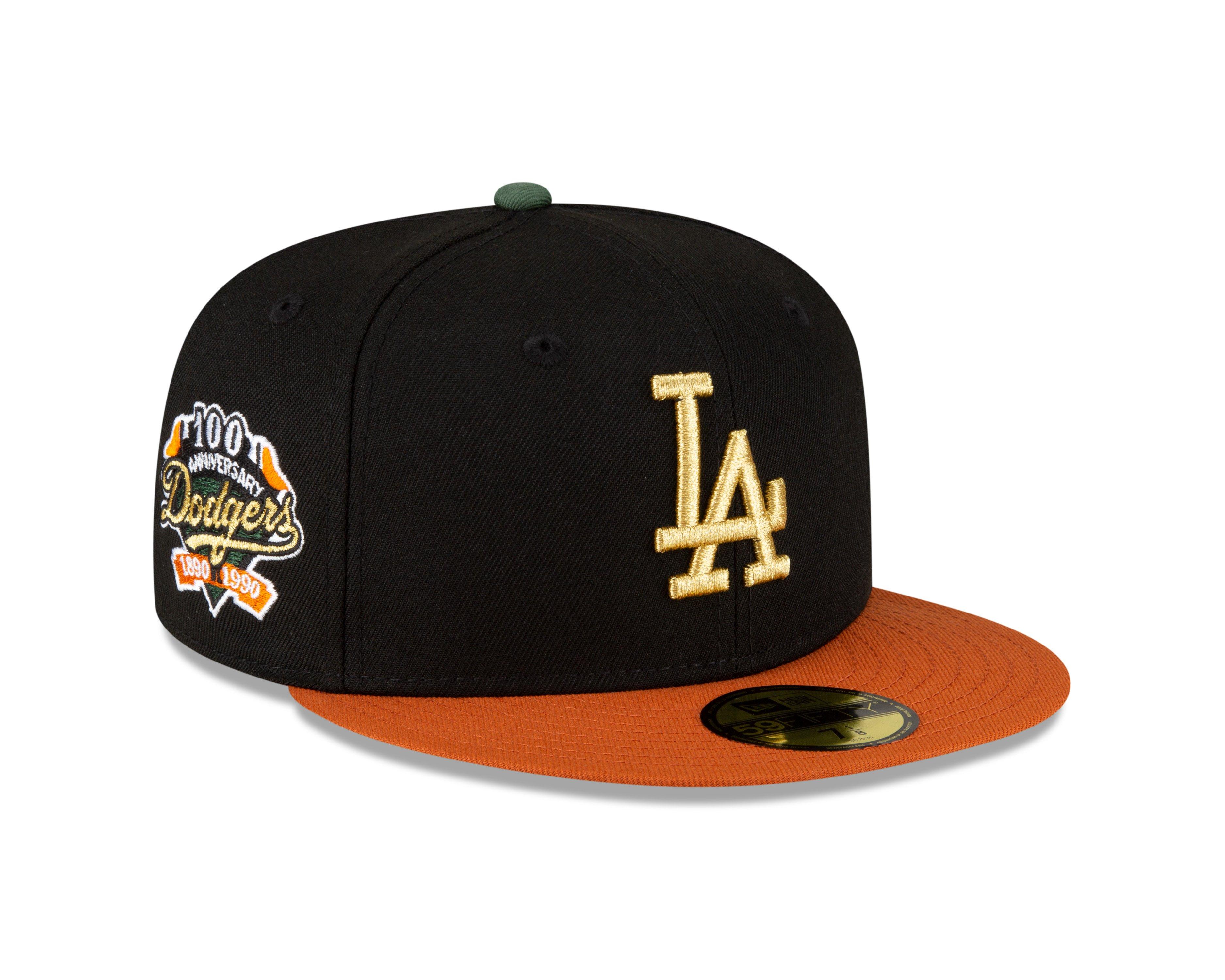 New Era Los Angeles Dodgers 59FIFTY 100th Anniversary Black Rust Fitted Hat