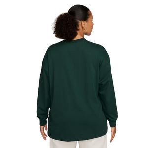 Nike Women's Sportswear Essentials Oversized Bold Long-Sleeve Tee-Green