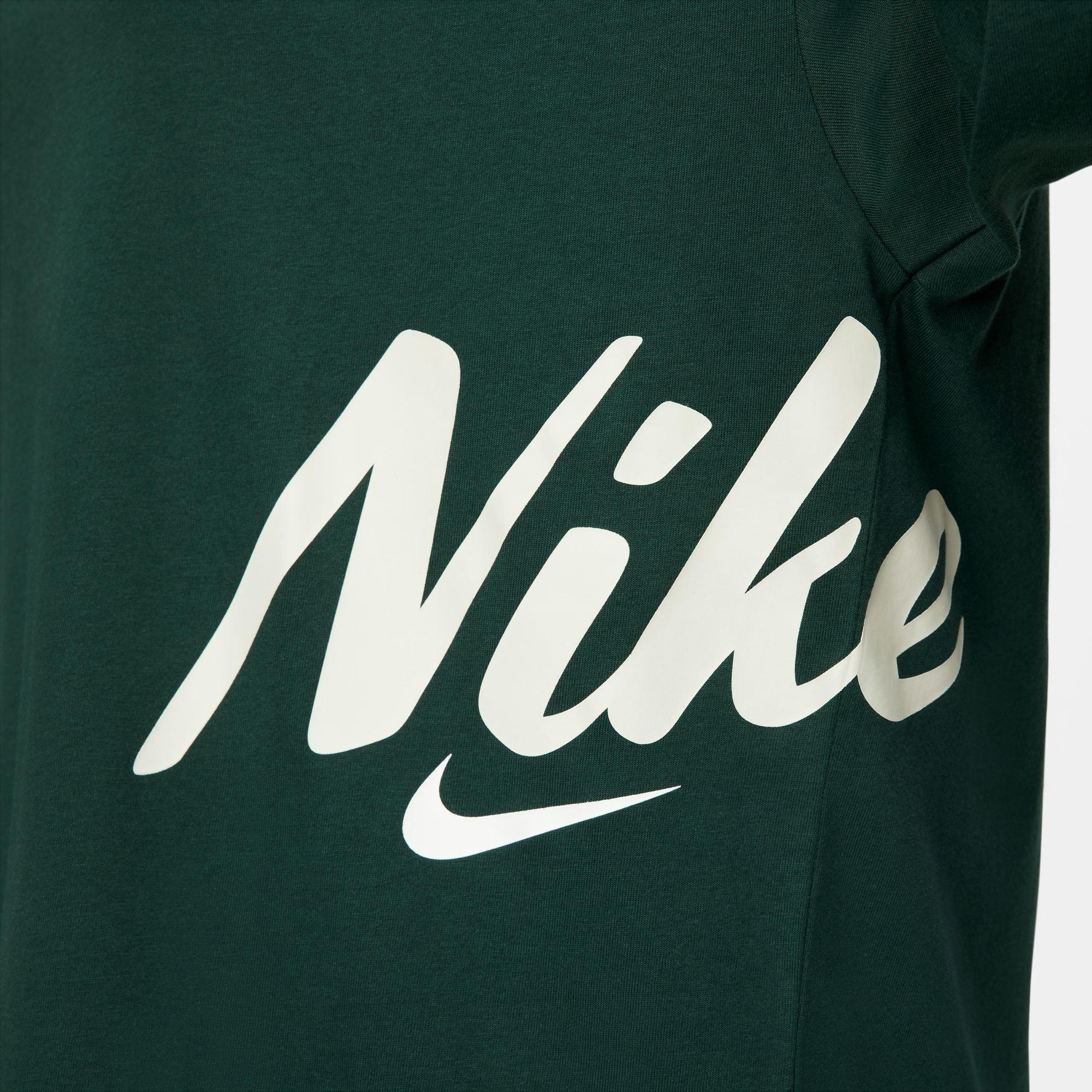 Nike Women's Sportswear Essentials Oversized Bold Long-Sleeve Tee-Green - GREEN Thumbnail View 5