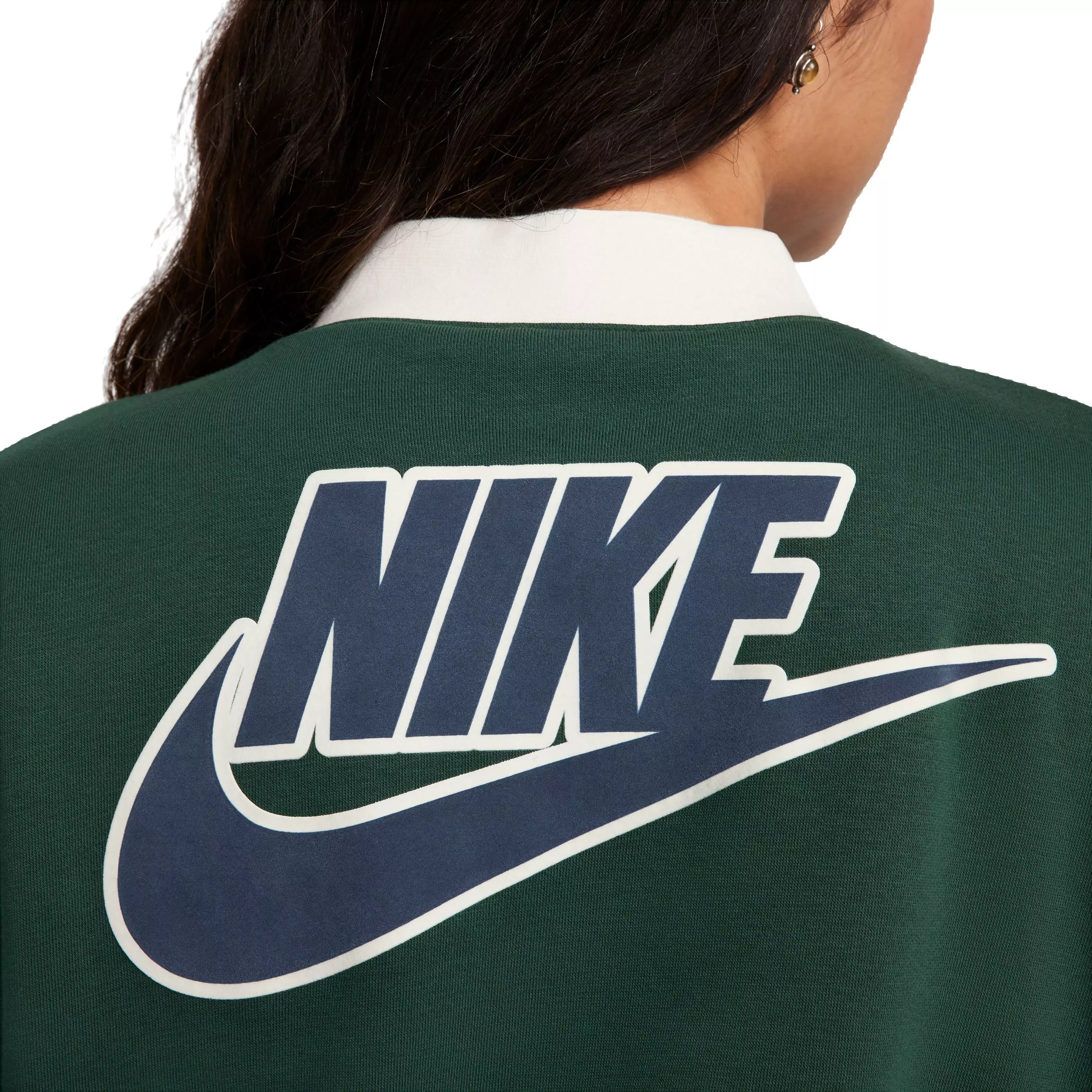 Nike Women's Sportswear Club Exeter '74 Cropped Fleece Jacket - GREEN