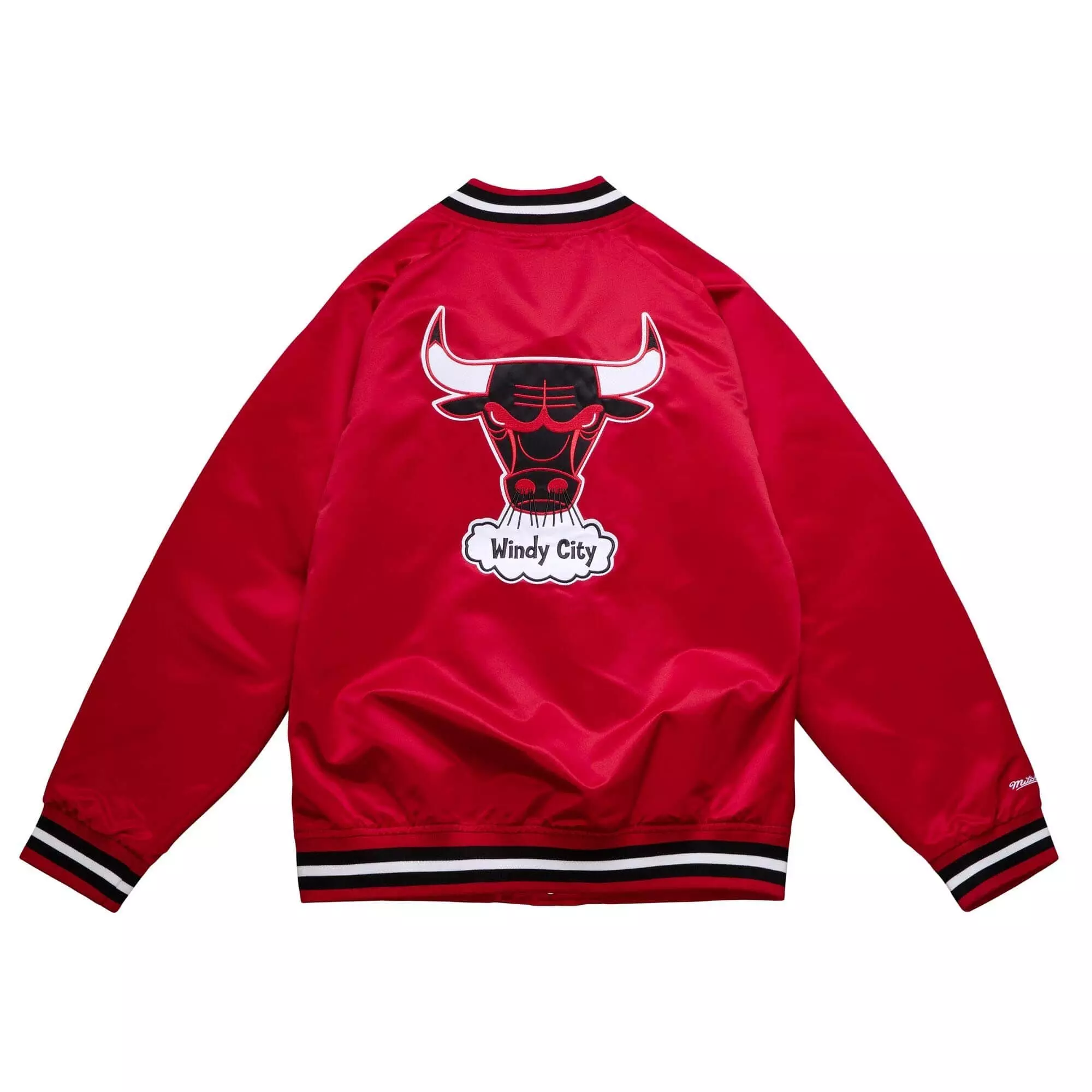 Mitchell & Ness Men's Chicago Bulls Lightweight Satin Jacket-Red - RED