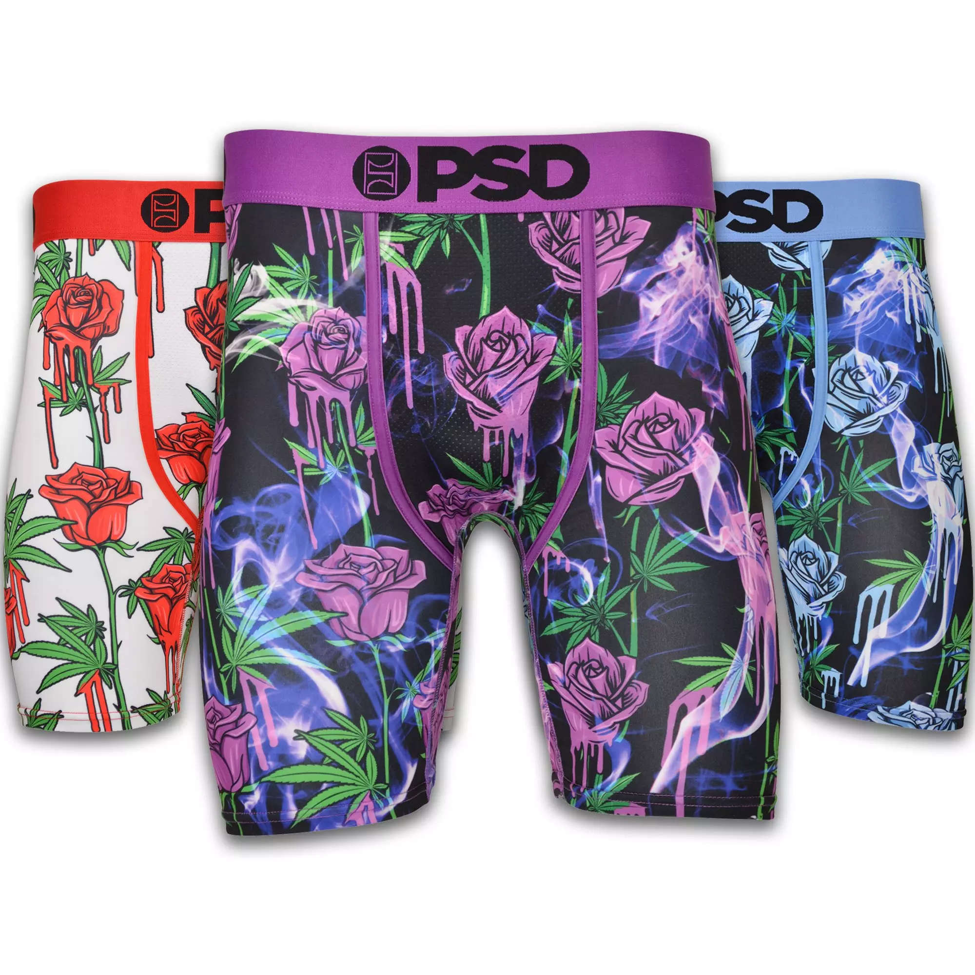 PSD Men's Drippin Roses Underwear-3PK - MULTI-COLOR