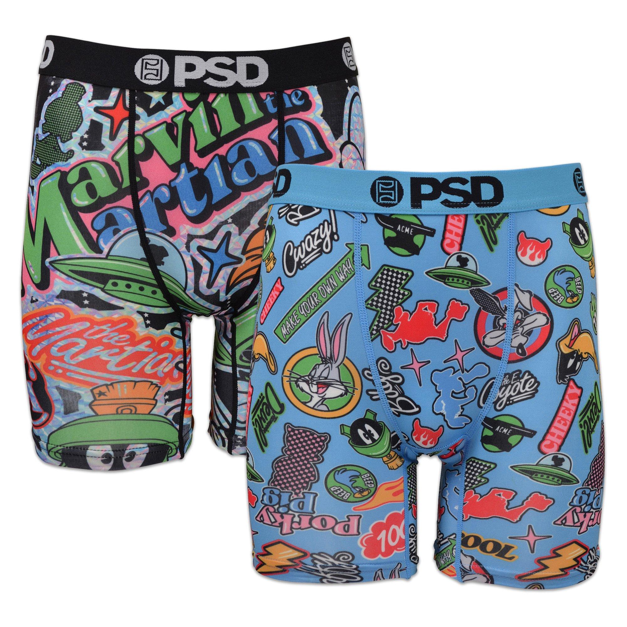 PSD Boys' 2pk Sports Boxer Briefs - Black/Blue M