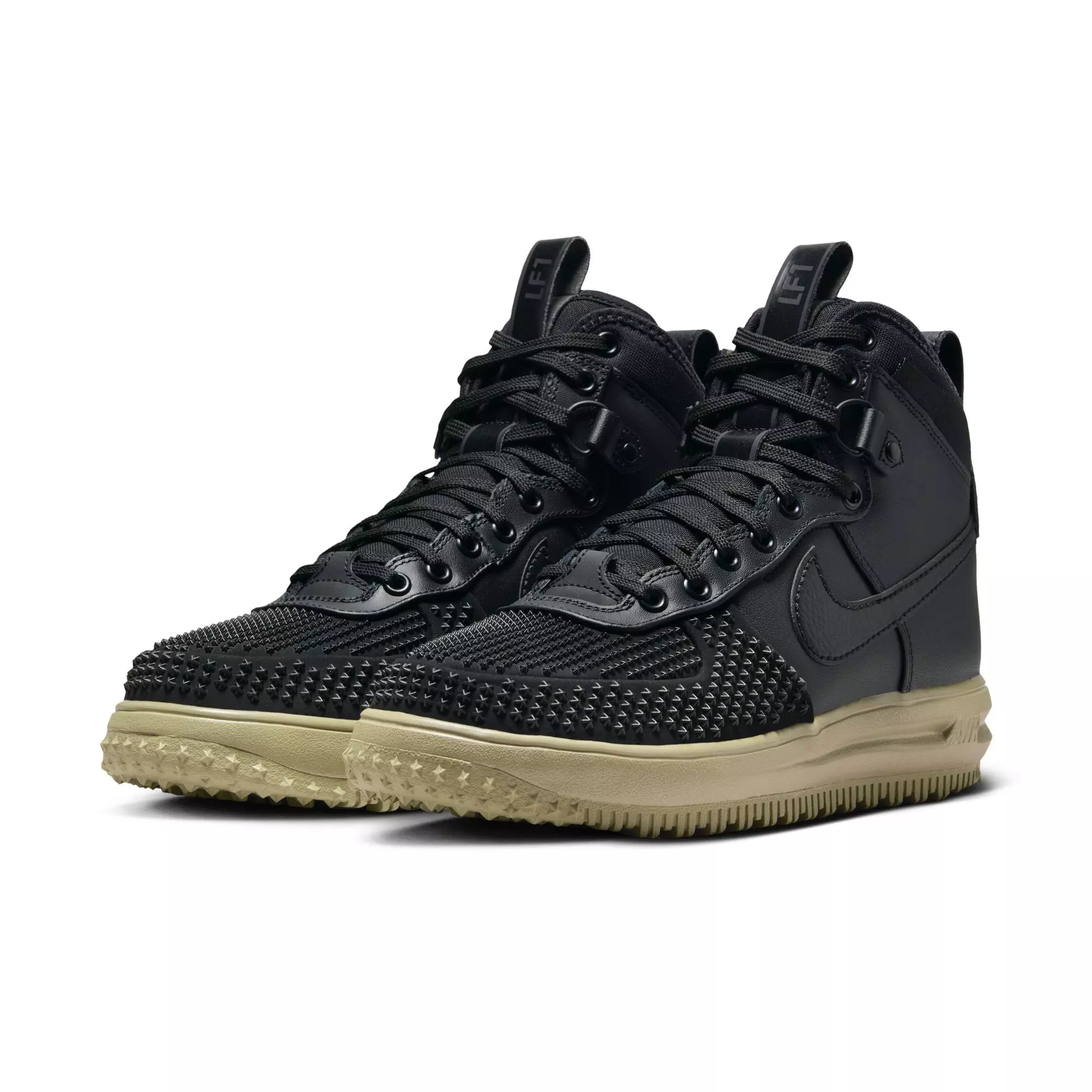 Nike Lunar Force 1 "Black/Neutral Olive" Men's Duckboot - BLACK