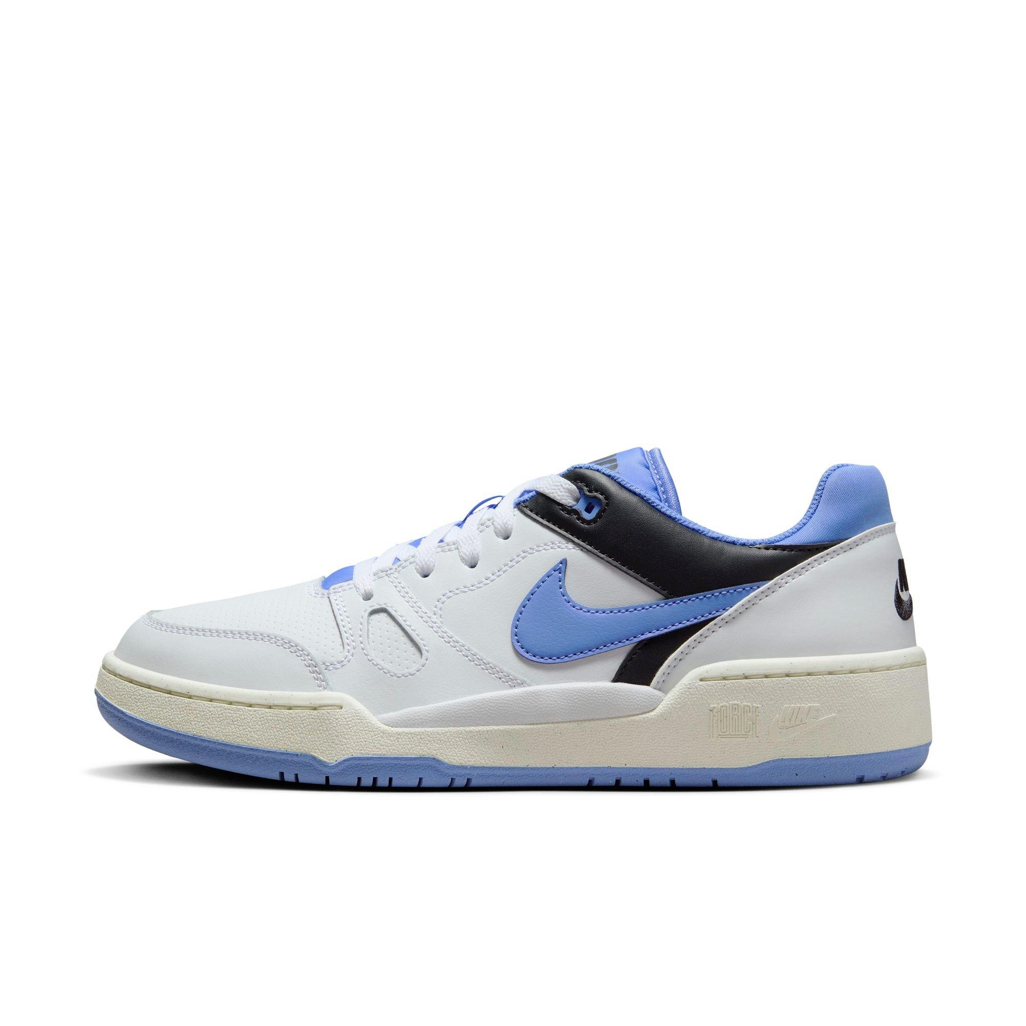 Nike Full Force Low "White/Polar/Black/Sail" Men's Shoe - WHITE/BLUE Thumbnail View 3
