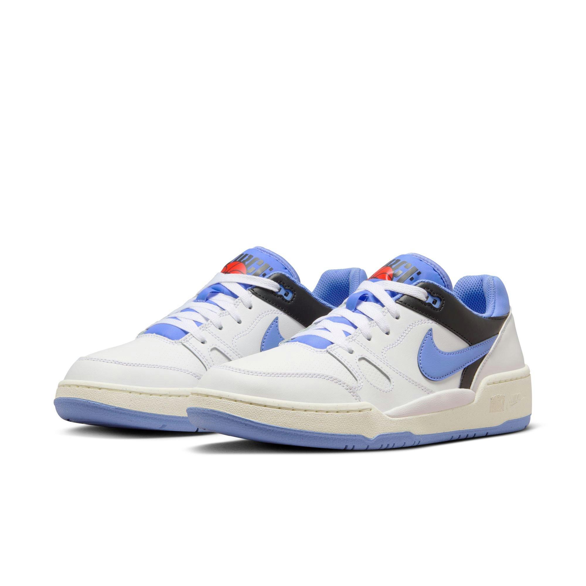 Nike Full Force Low "White/Polar/Black/Sail" Men's Shoe - WHITE/BLUE Thumbnail View 5